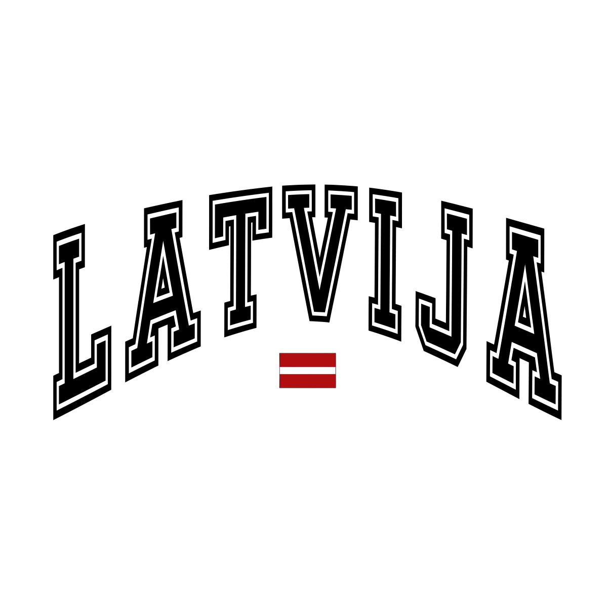 Balts UNISEX džemperis bez kapuces "Mana valsts"