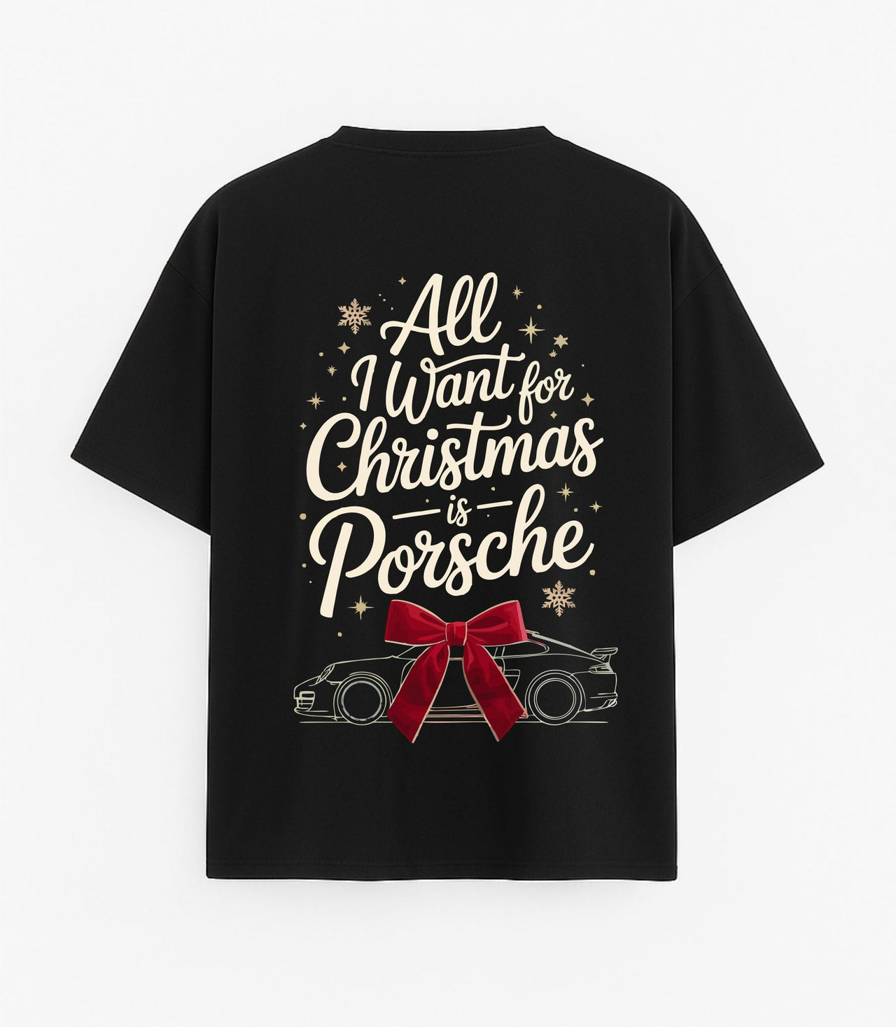 JUODI OVERSIZED MARŠKINĖLIAI "ALL I WANT FOR CHRISTMAS"