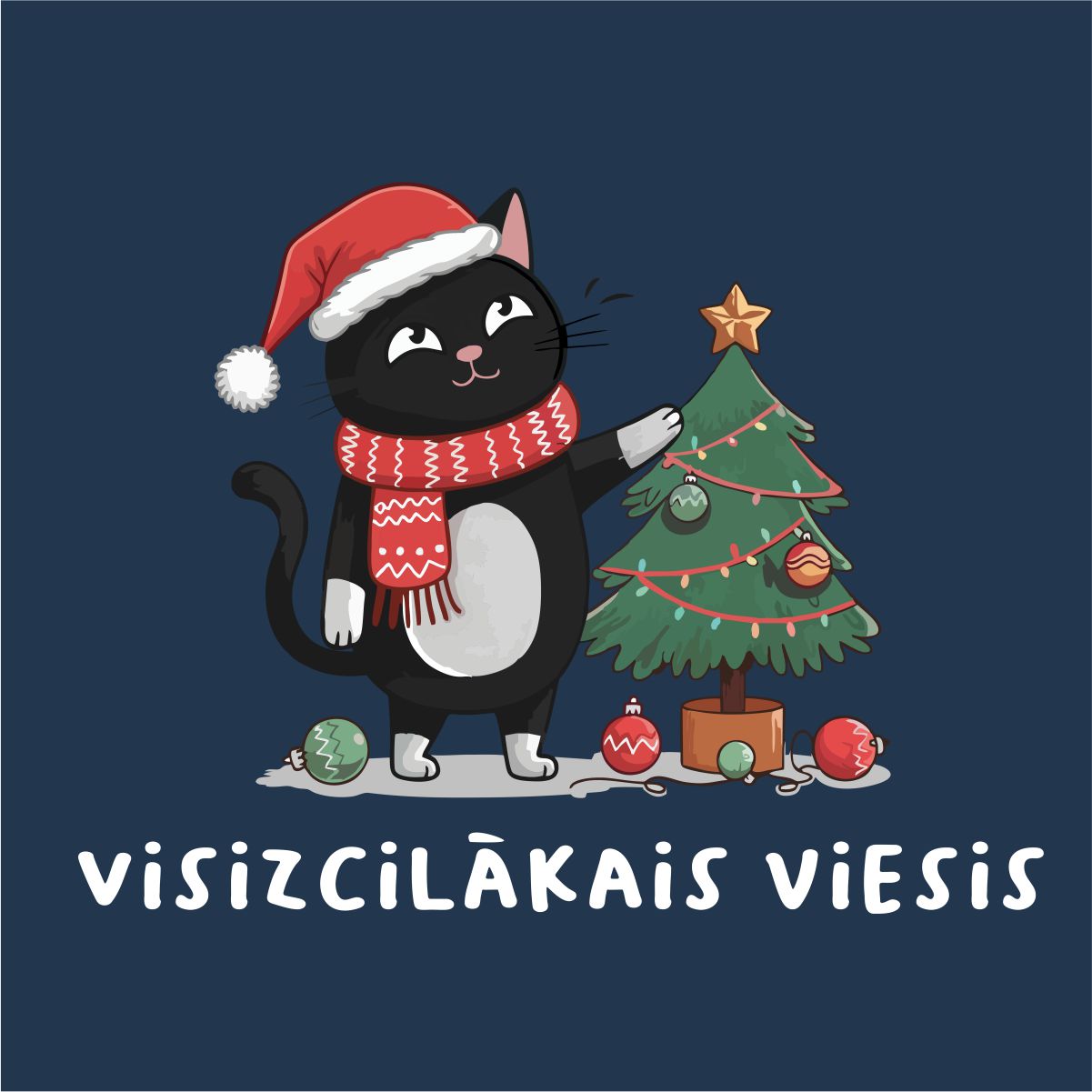 Zils UNISEX džemperis bez kapuces "Visizcilākais viesis"