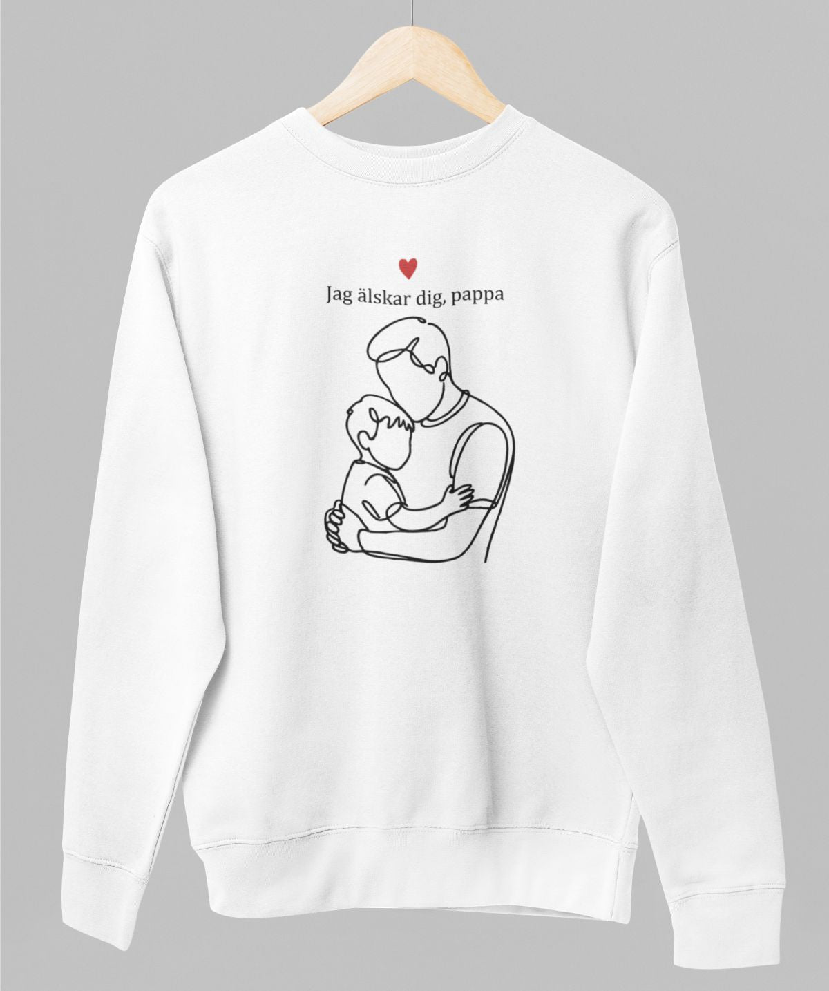 Vit UNISEX tröja “Jag älskar dig”