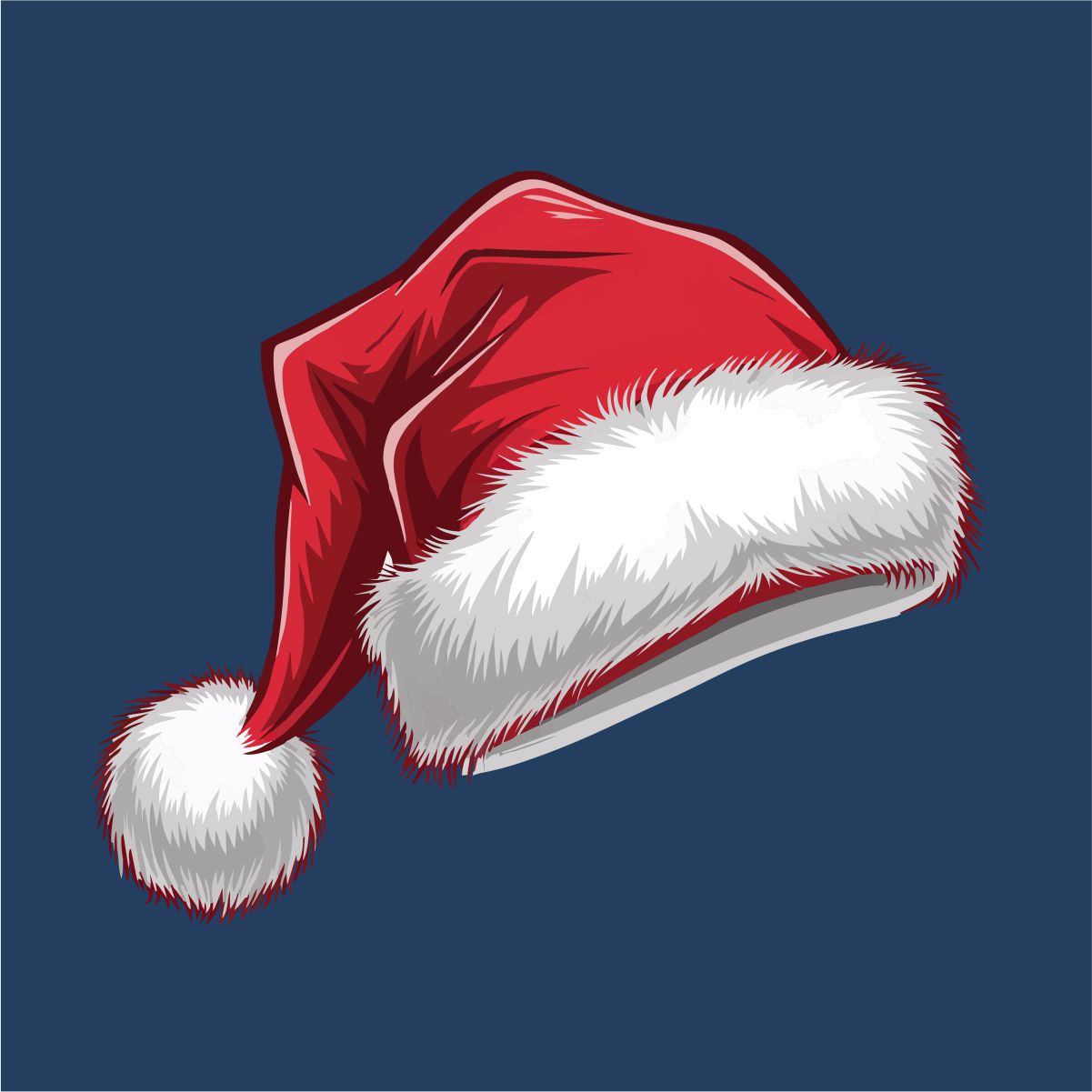 Sinine UNISEX pusaer ilma kapuutsita "Jõulumütsike"