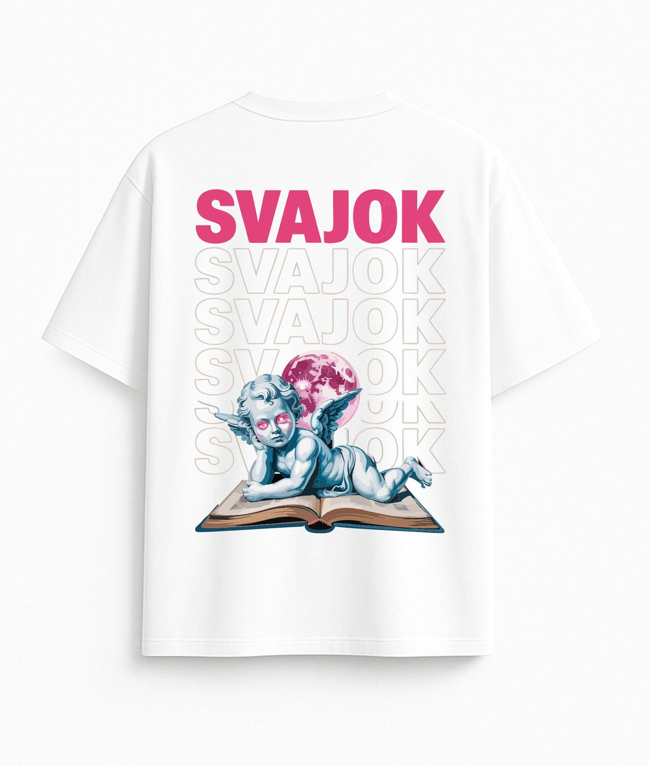 BALTI OVERSIZED MARŠKINĖLIAI "SVAJOK"