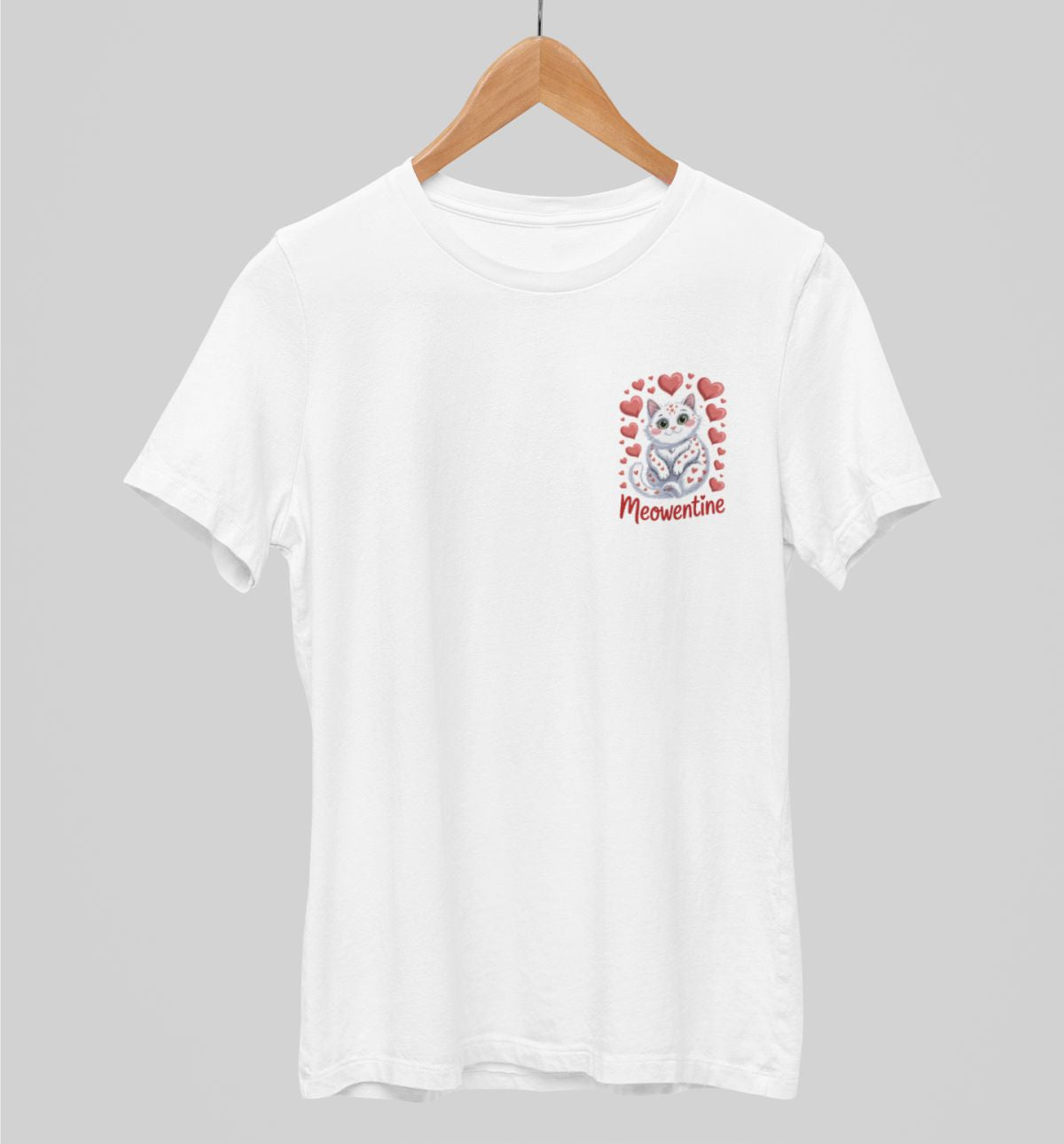 Vit UNISEX T-shirt Meowentine