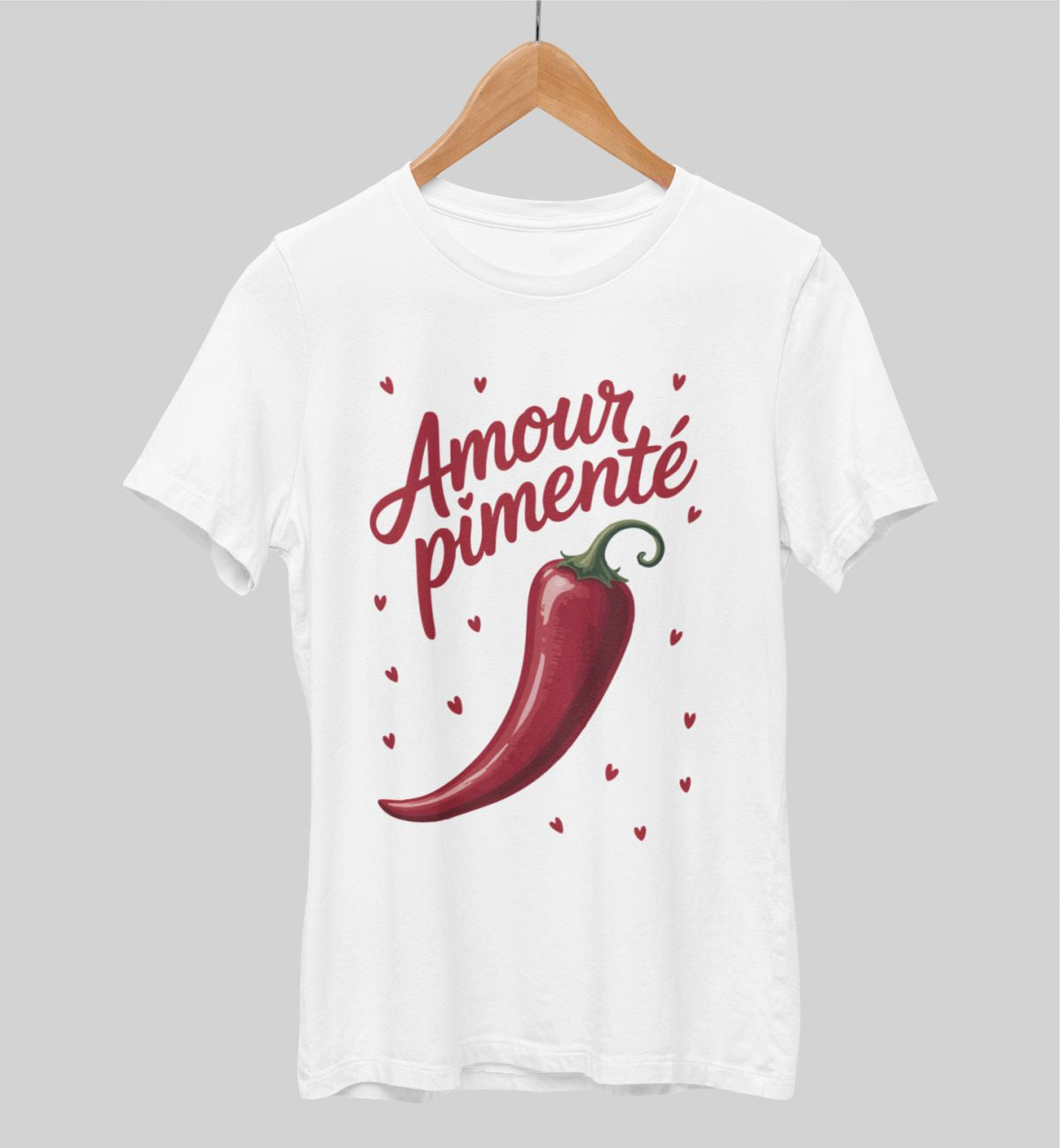 Valkoiset unisex T-paidat "Amour"