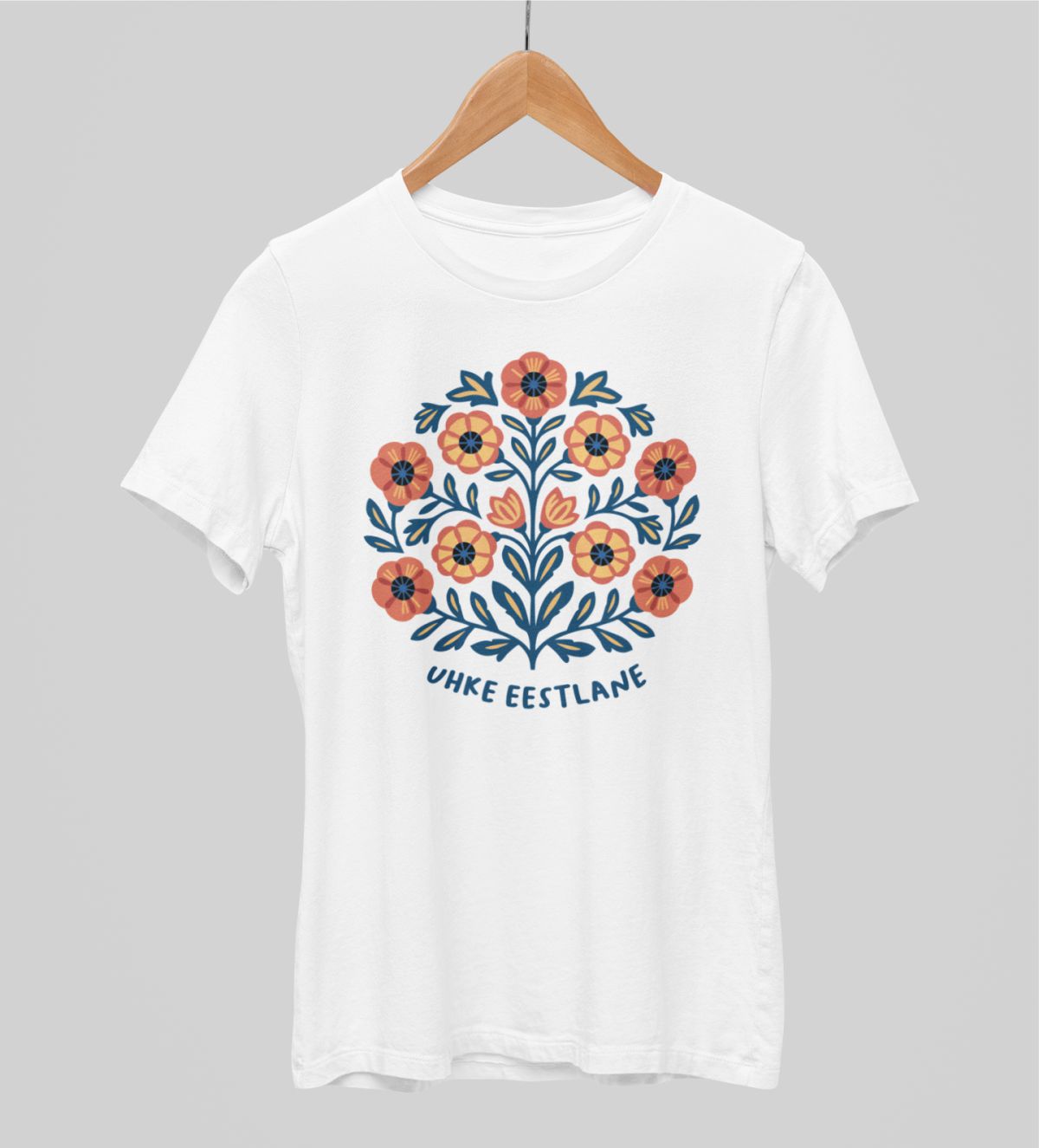 Valged UNISEX T-särgid "Uhke eestlane"