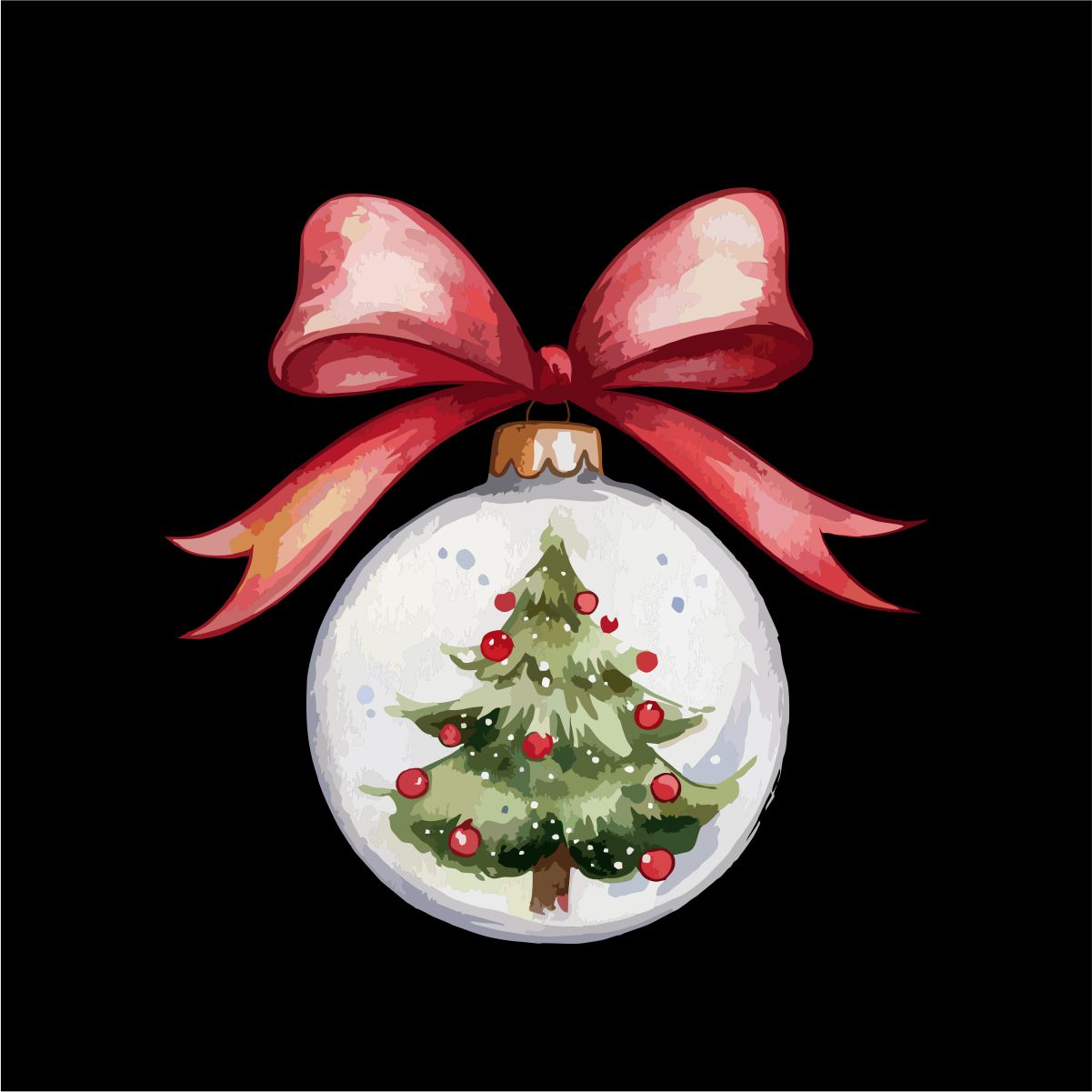 Melns UNISEX džemperis bez kapuces "Ziemassvētku rotaļlieta"