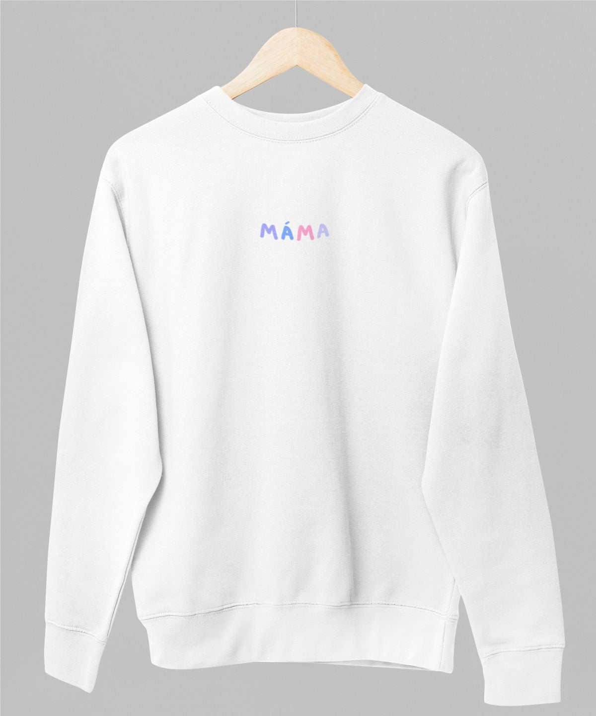 Bílá unisex mikina "Barevná máma"