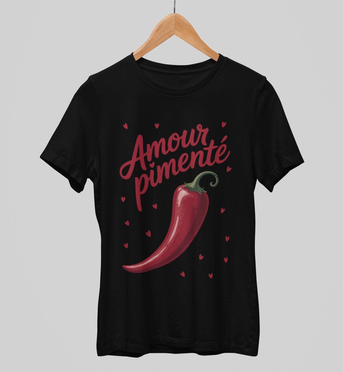 Melni unisex krekli "Spicy love"