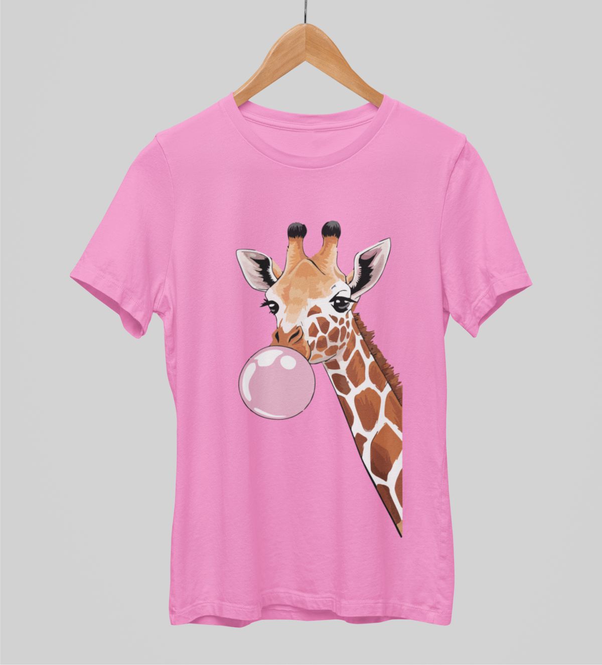 Růžové unisex tričko "Žirafa"