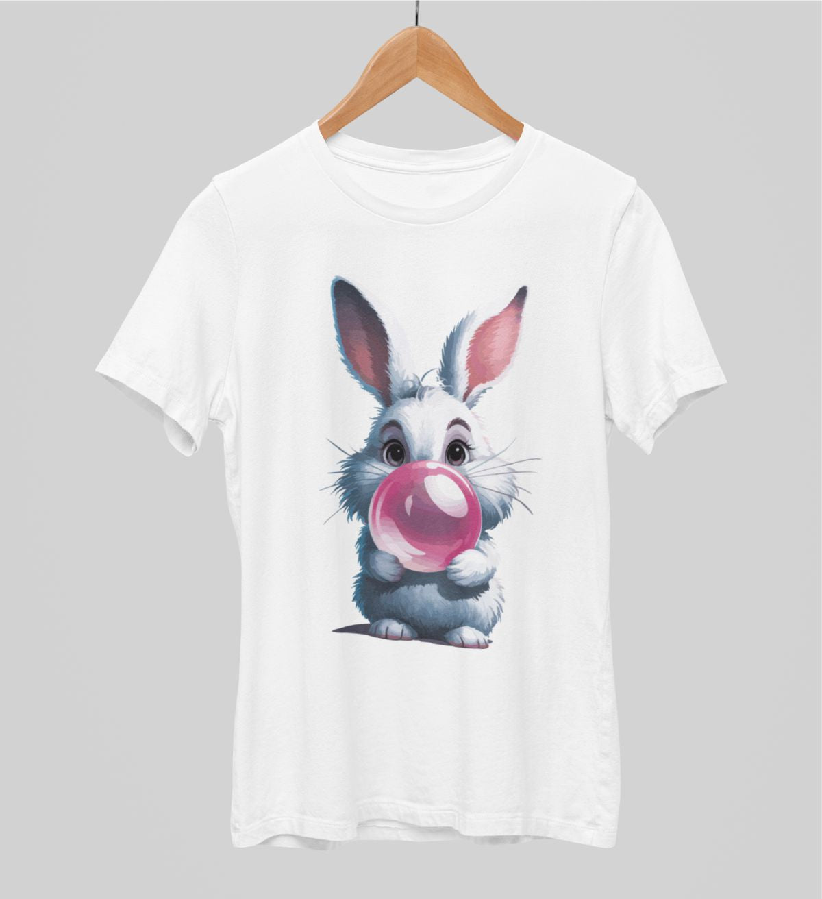 Balti UNISEX krekli  Zaķītis