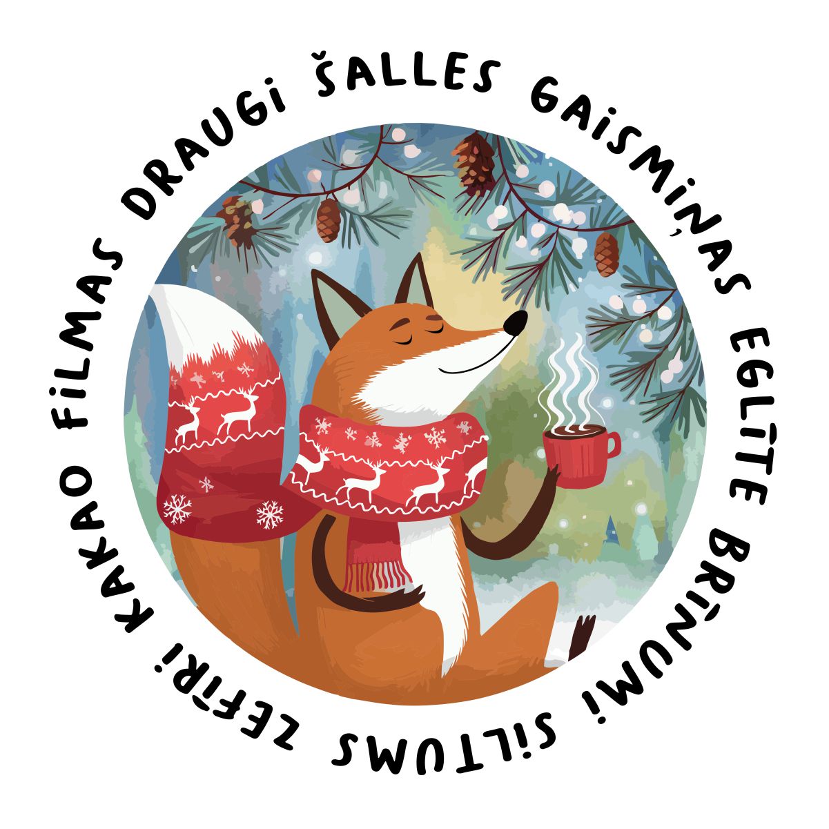 Balti UNISEX krekli "Ziemassvētku simboli"