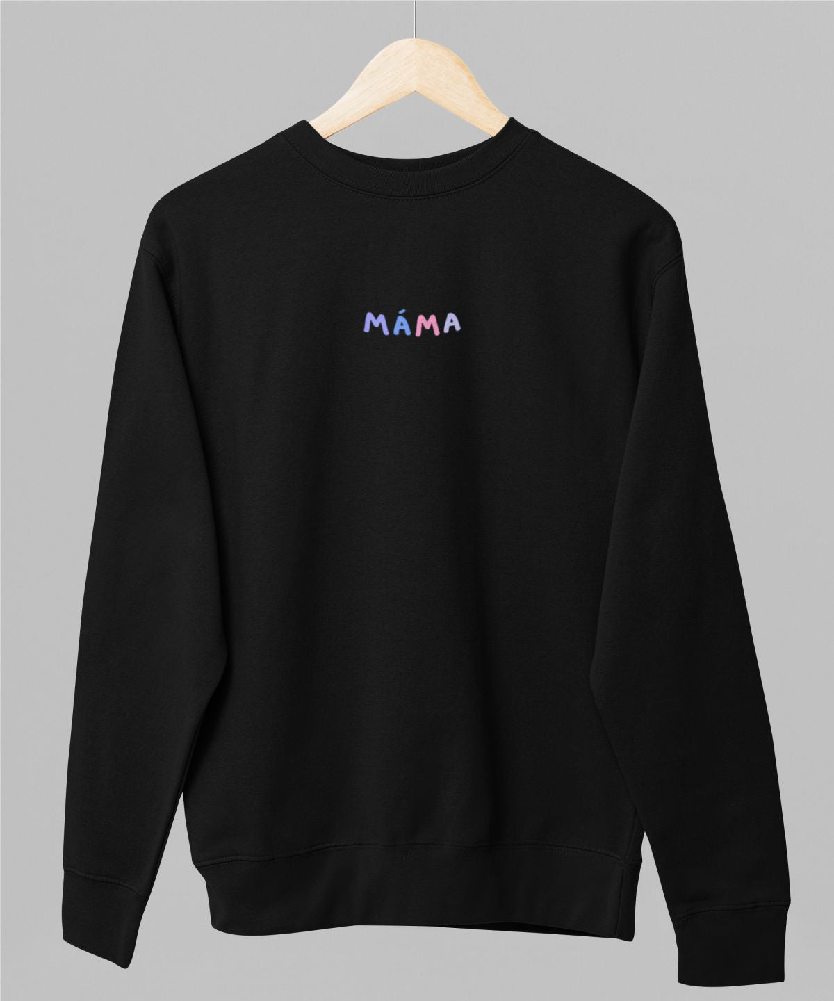 Černá unisex mikina "Barevná máma"