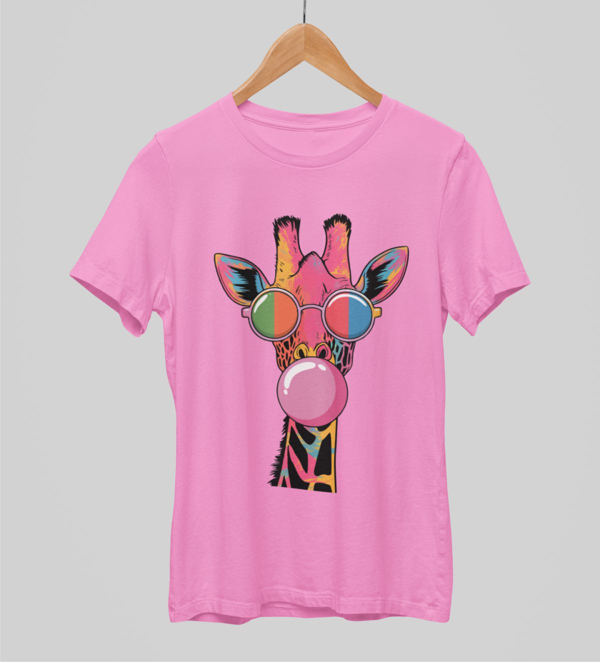 Růžové unisex tričko "Barevné brýle"