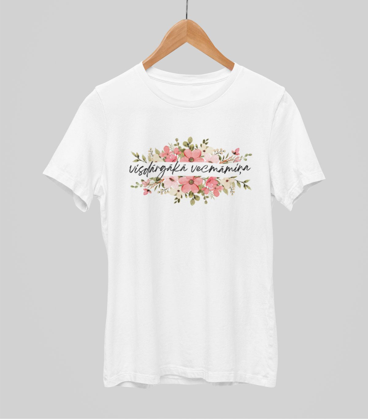 Balti UNISEX krekli "Dārgākā vecmāmiņa"