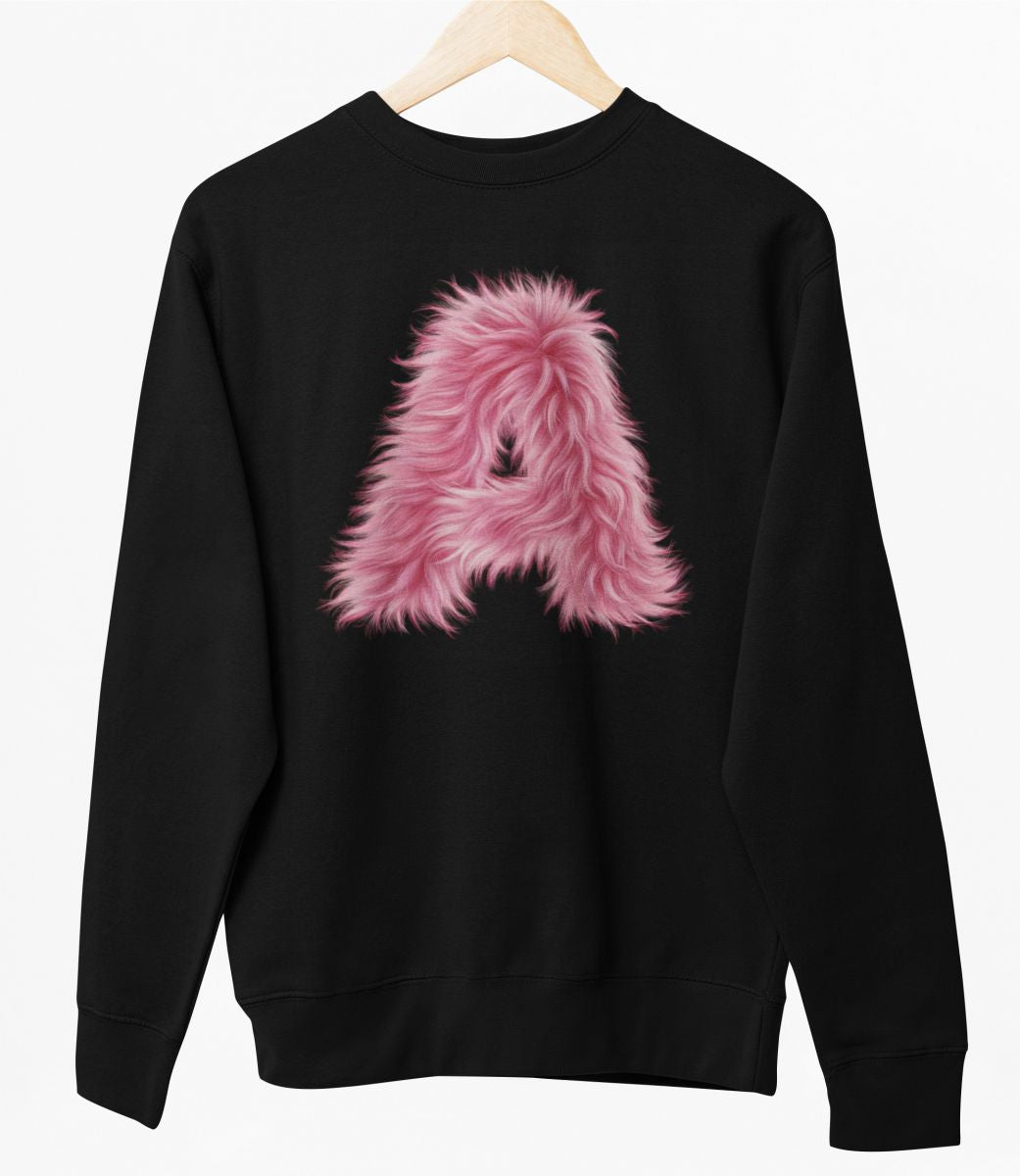 Must UNISEX kapuutsita pusa "A täht"