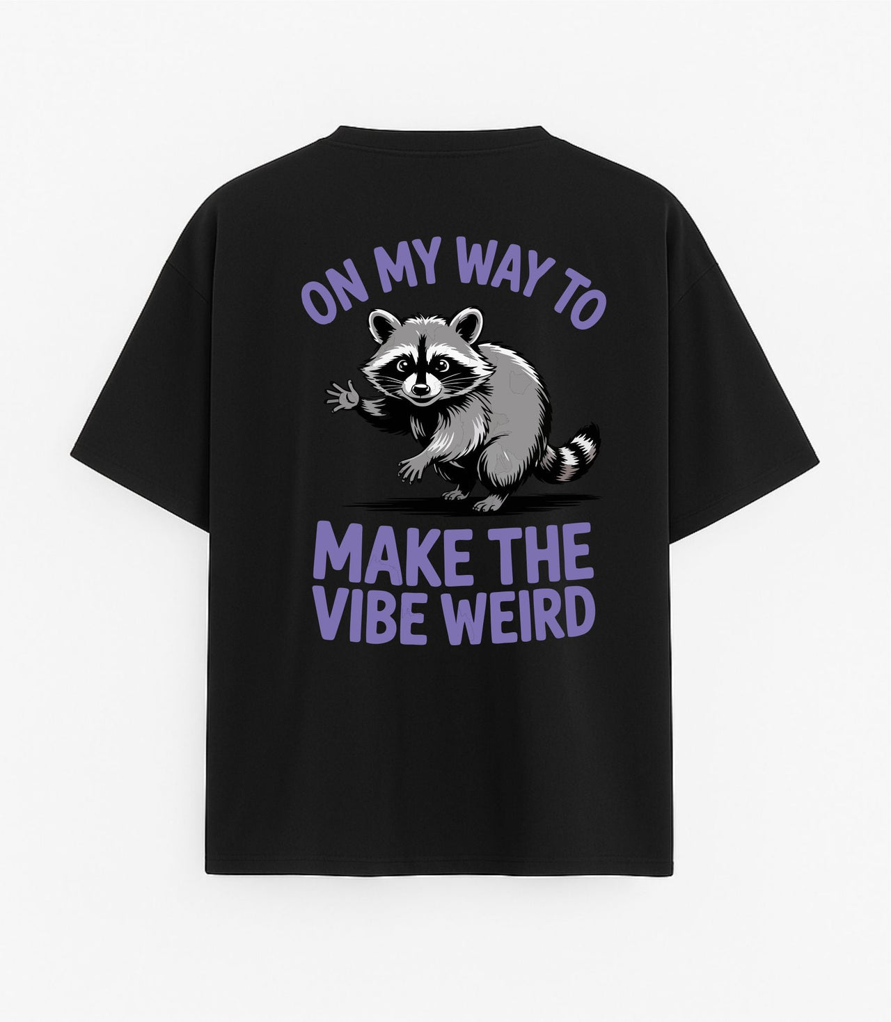 JUODI OVERSIZED MARŠKINĖLIAI "ON MY WAY"