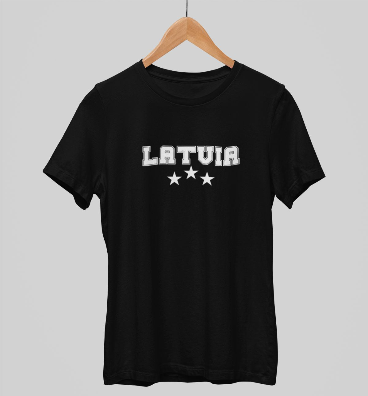 Melni unisex krekli "Latvia"