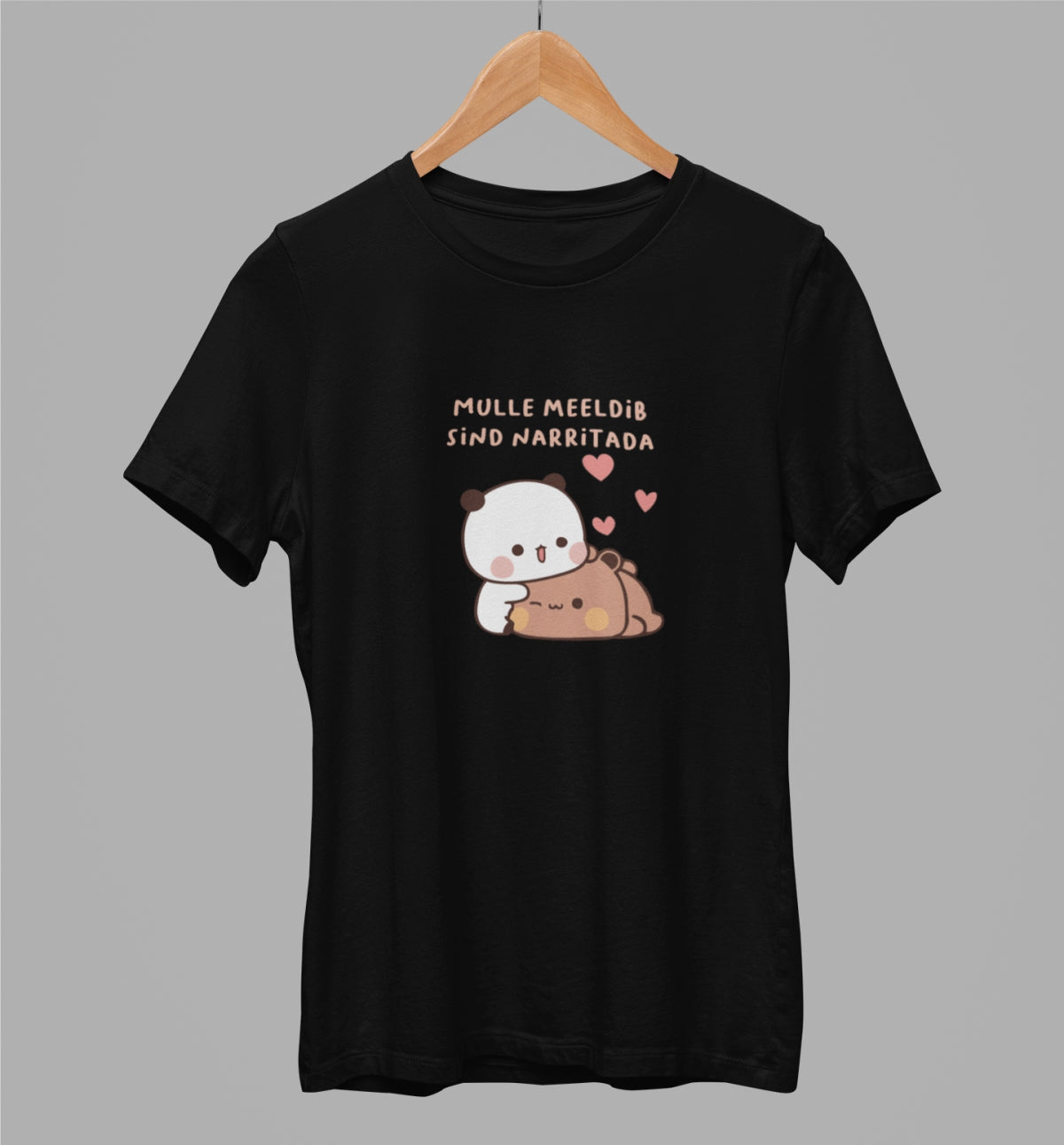 Must unisex T-särk "Mulle meeldib sind narritada"