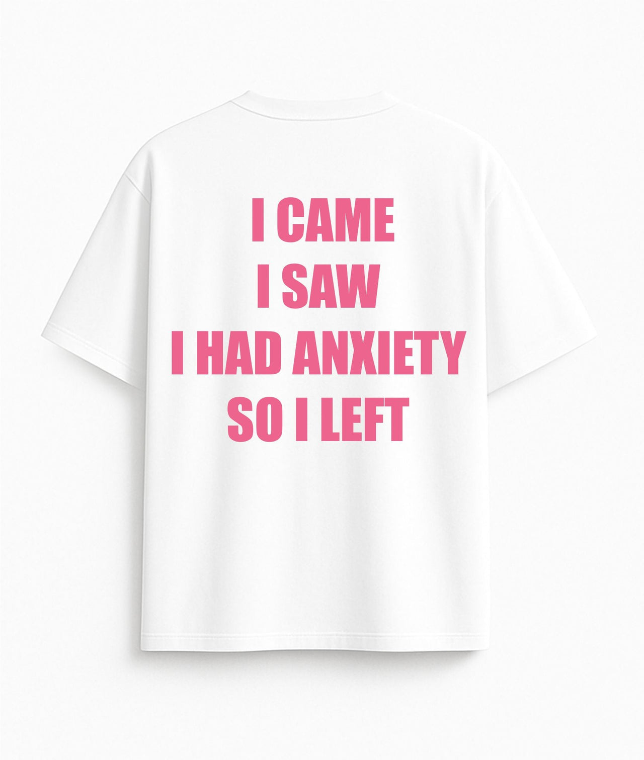 BALTI OVERSIZED MARŠKINĖLIAI "ANXIETY"