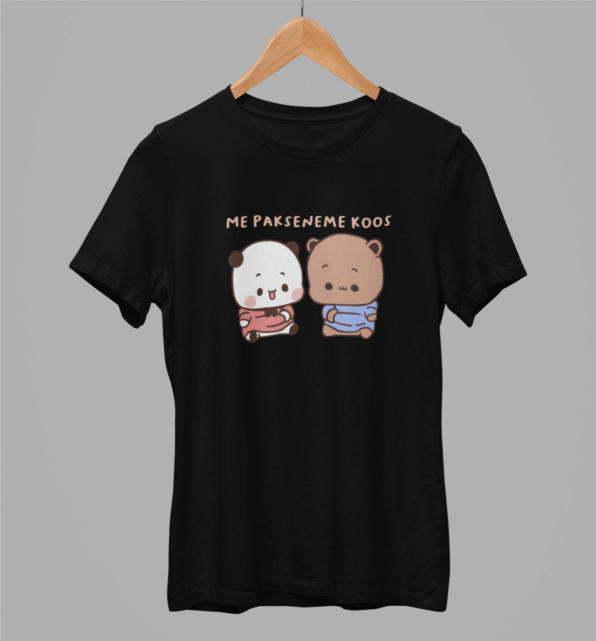 Must unisex T-särk "Me pakseneme koos"