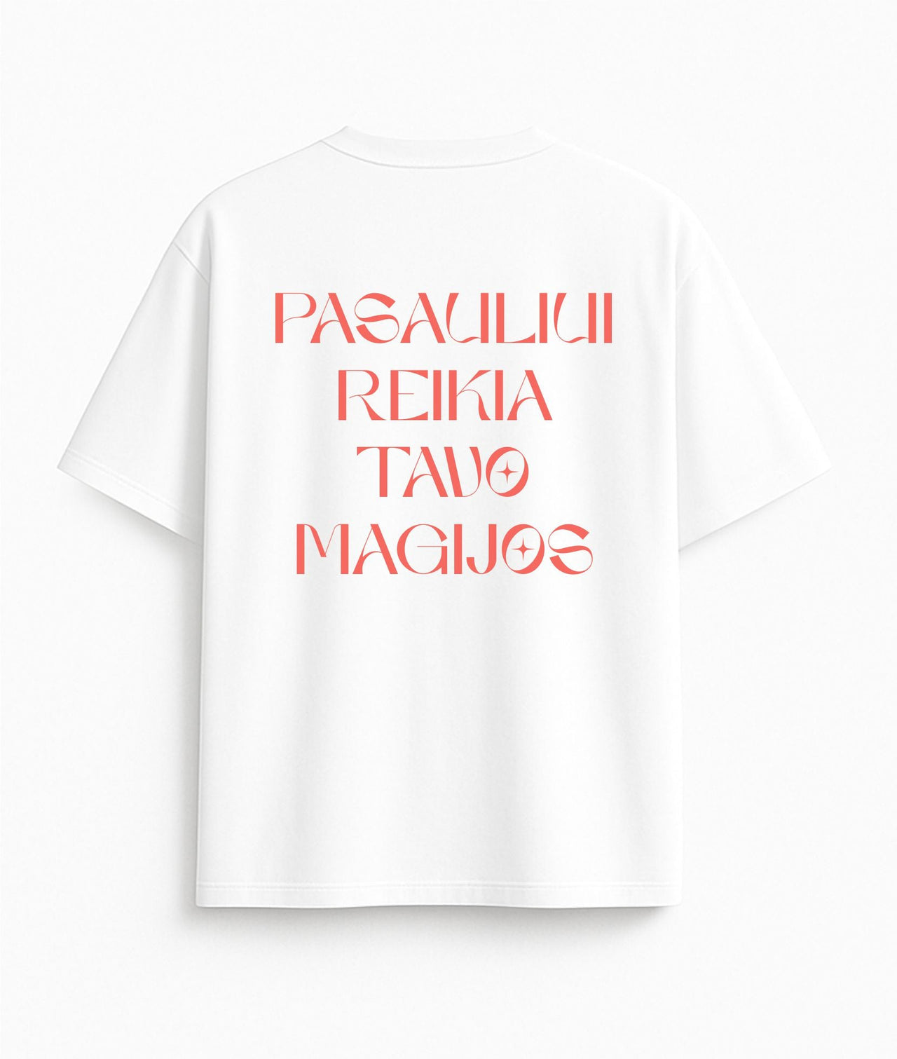 BALTI OVERSIZED MARŠKINĖLIAI "MAGIJA"