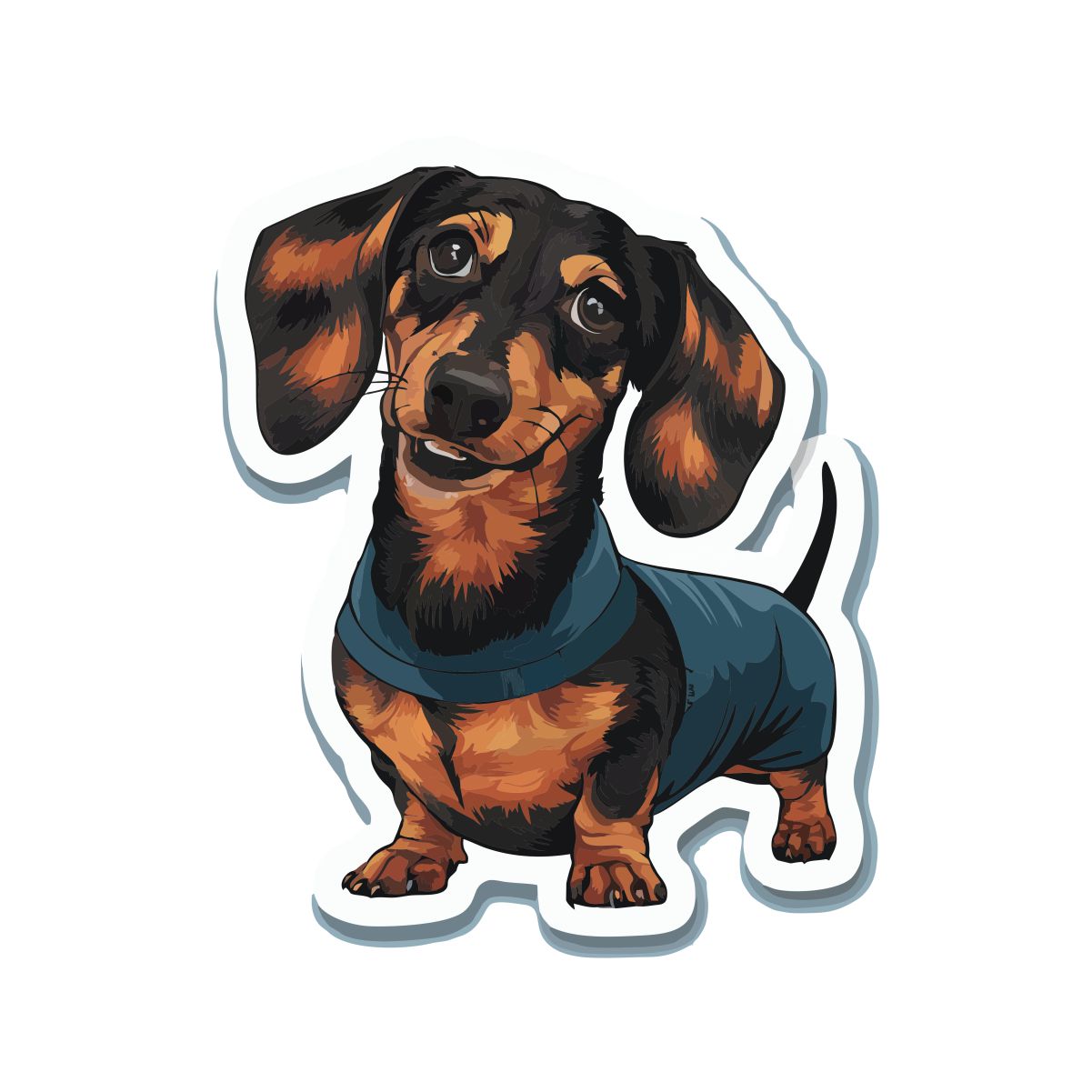 Biała UNISEX koszulka "Jamnik" (Wyprodukowany towar)