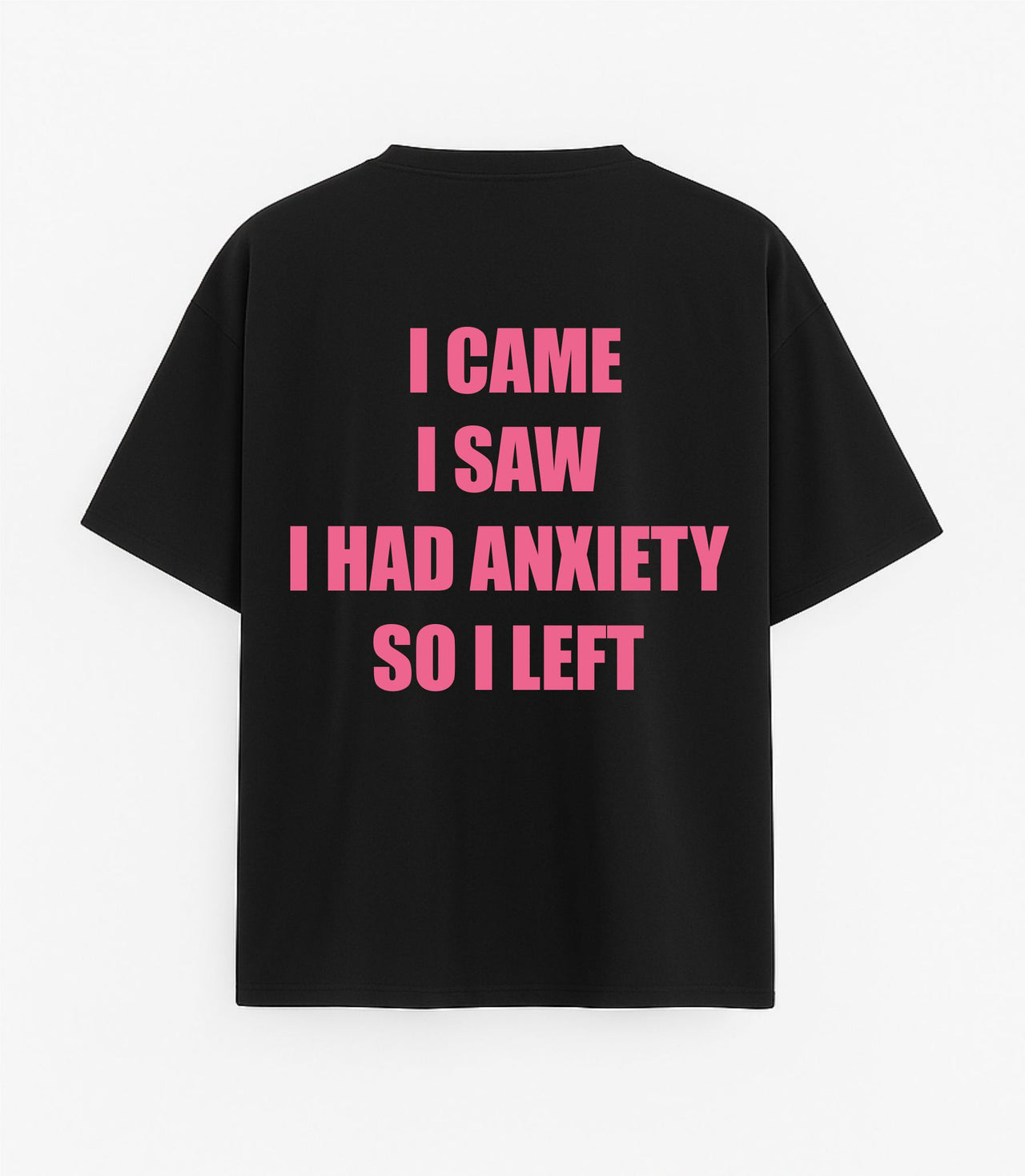 Oversized black T-shirt "Anxiety"