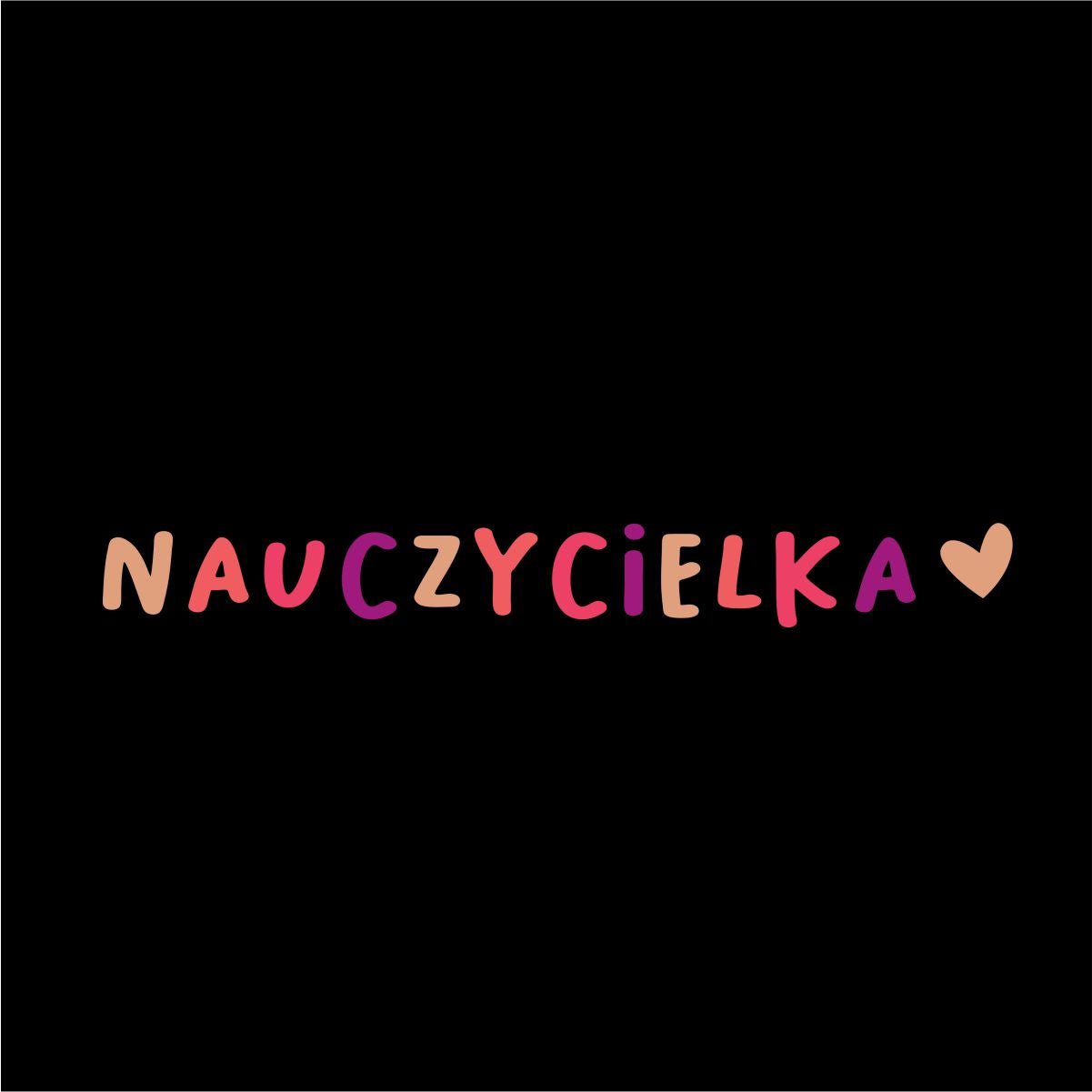 Czarna UNISEX bluza "Nauczycielka" (Wyprodukowany towar)