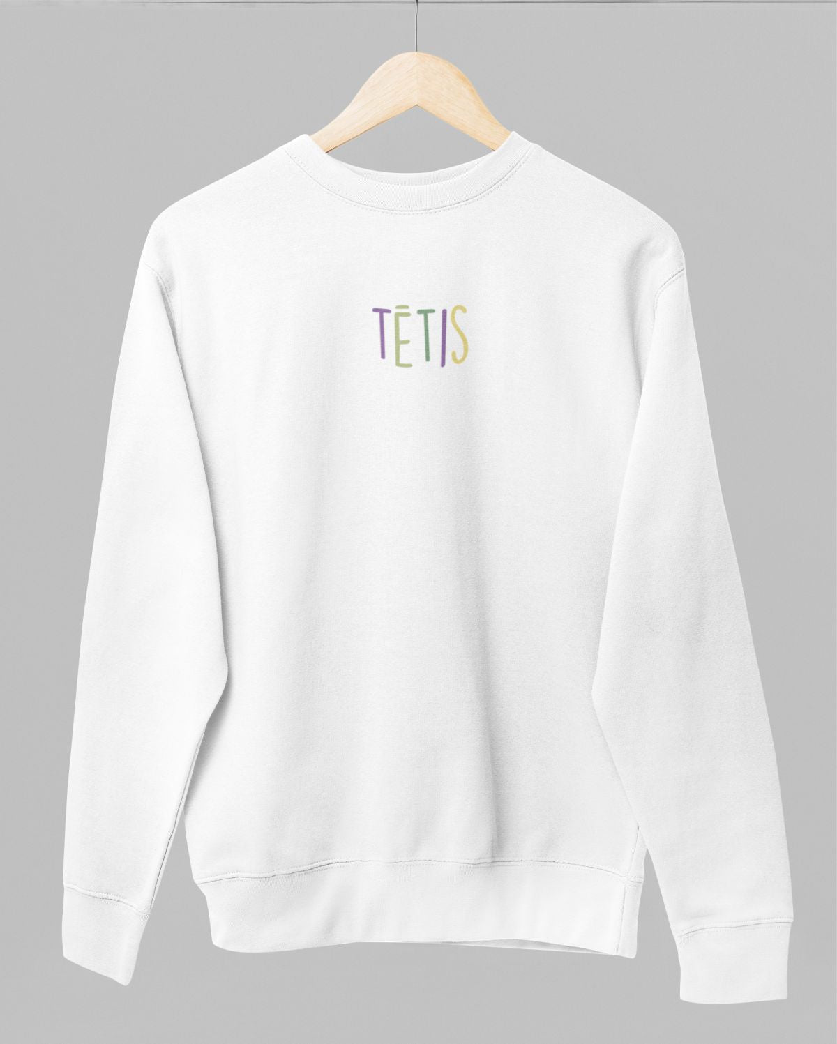 Balts UNISEX džemperis bez kapuces "Tētis"