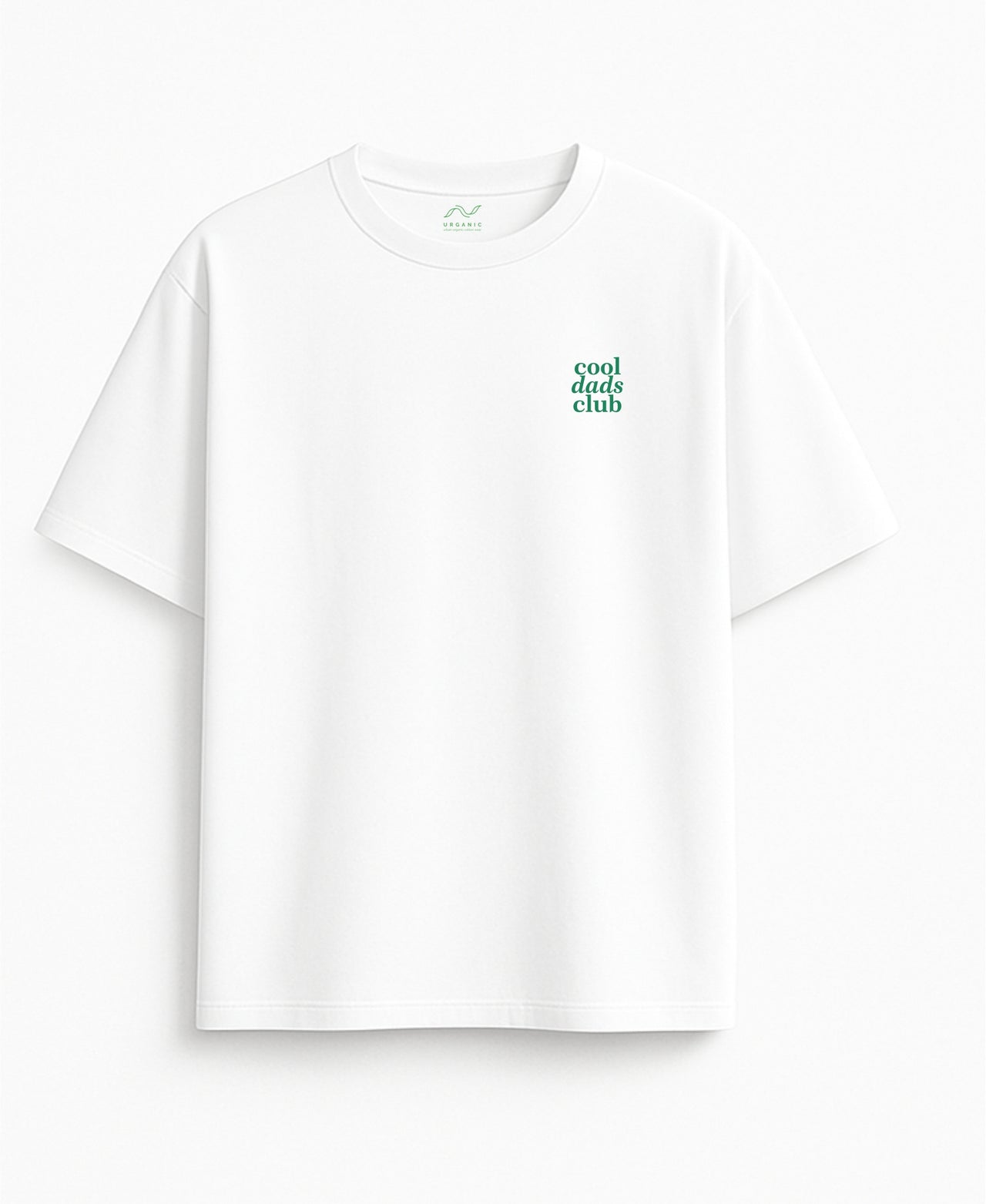 Oversized white T-shirt "Cool dads club"