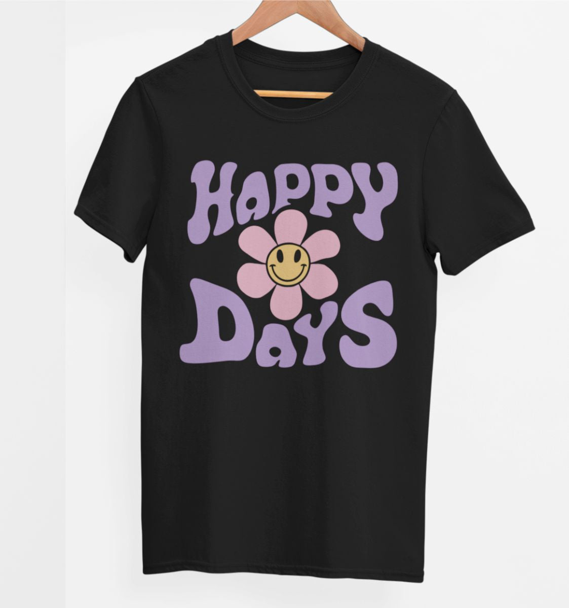 Svart UNISEX T-shirt ”Happy days”