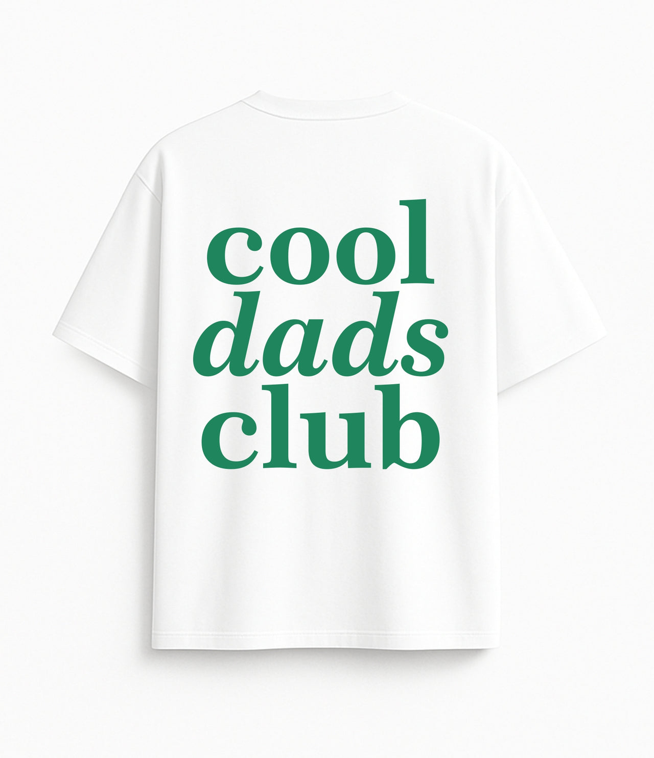 Oversized white T-shirt "Cool dads club"