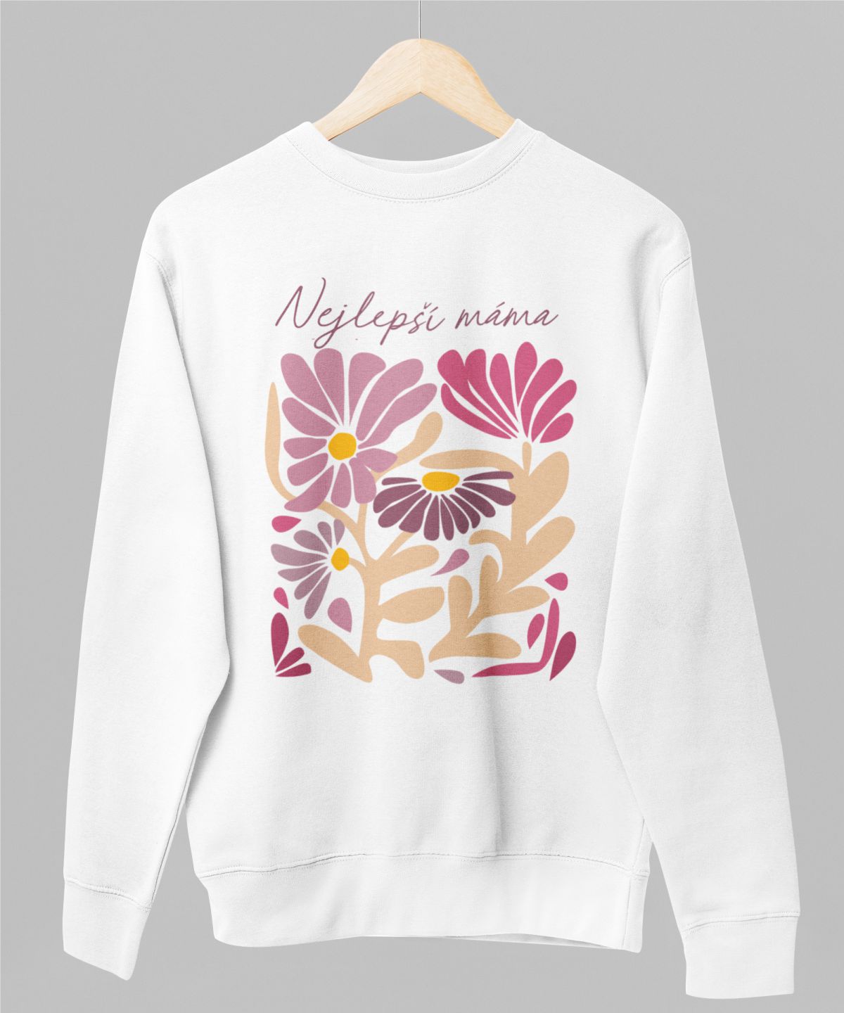 Bílá unisex mikina "Nejlepší máma"