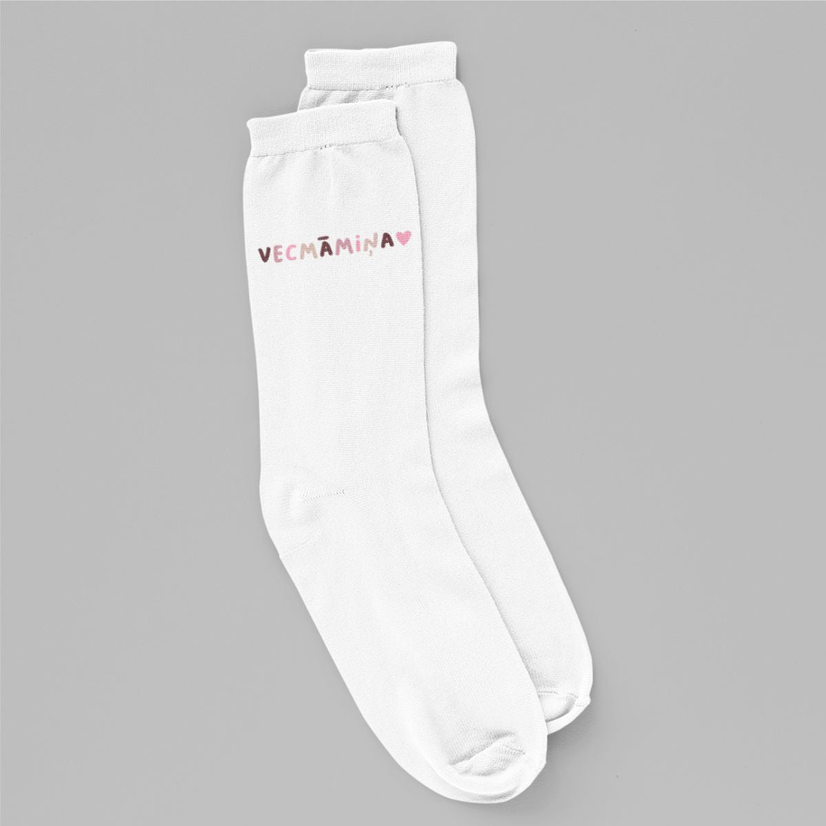 Baltas zeķes "Vecmamina"