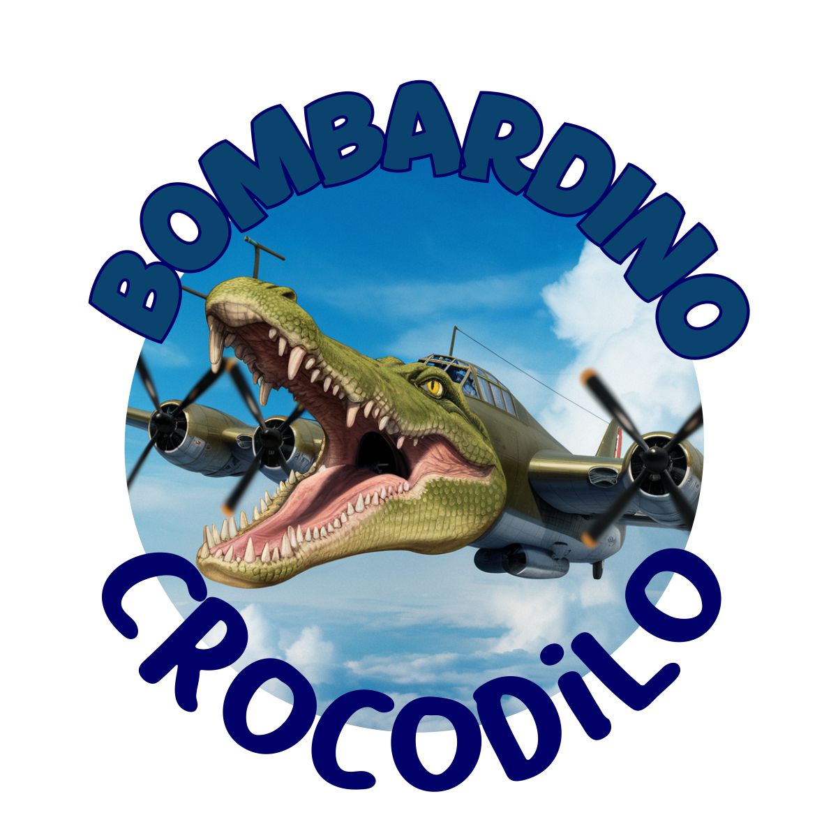 Balti UNISEX krekli "Bombardino crocodilo"