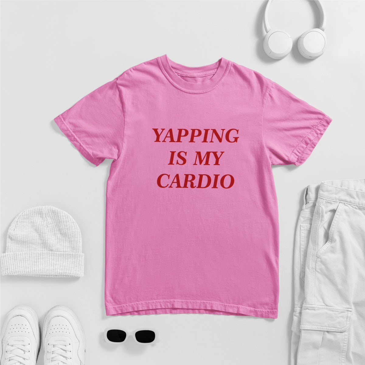 Pink unisex t-shirt "Yapping"