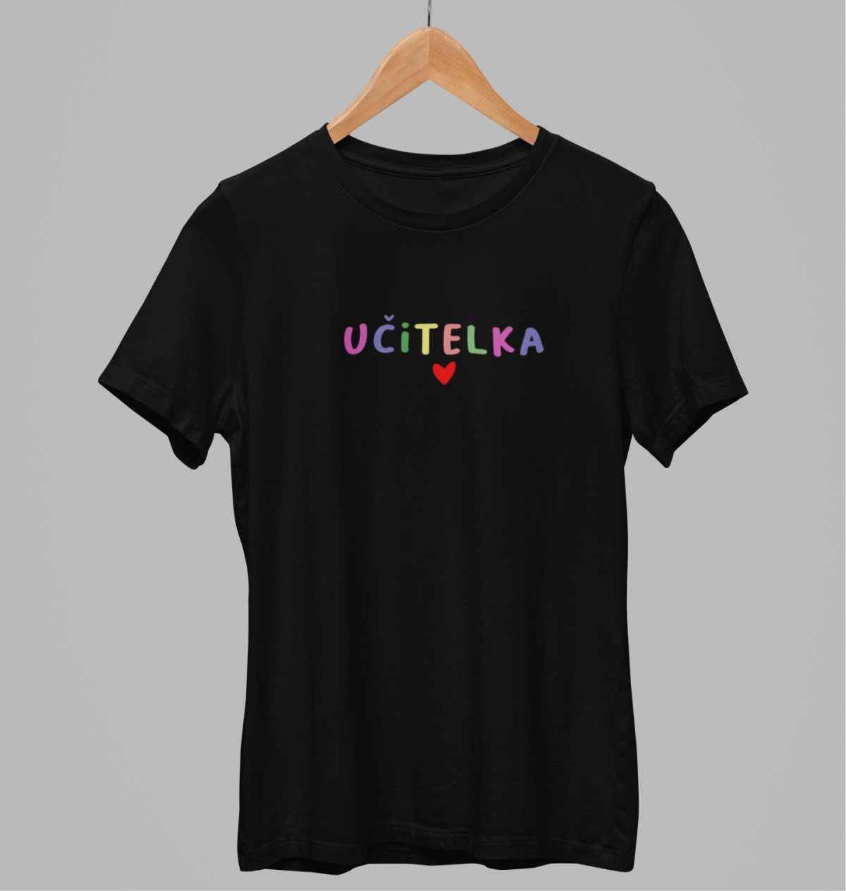 Černé unisex tričko "Učitelka"
