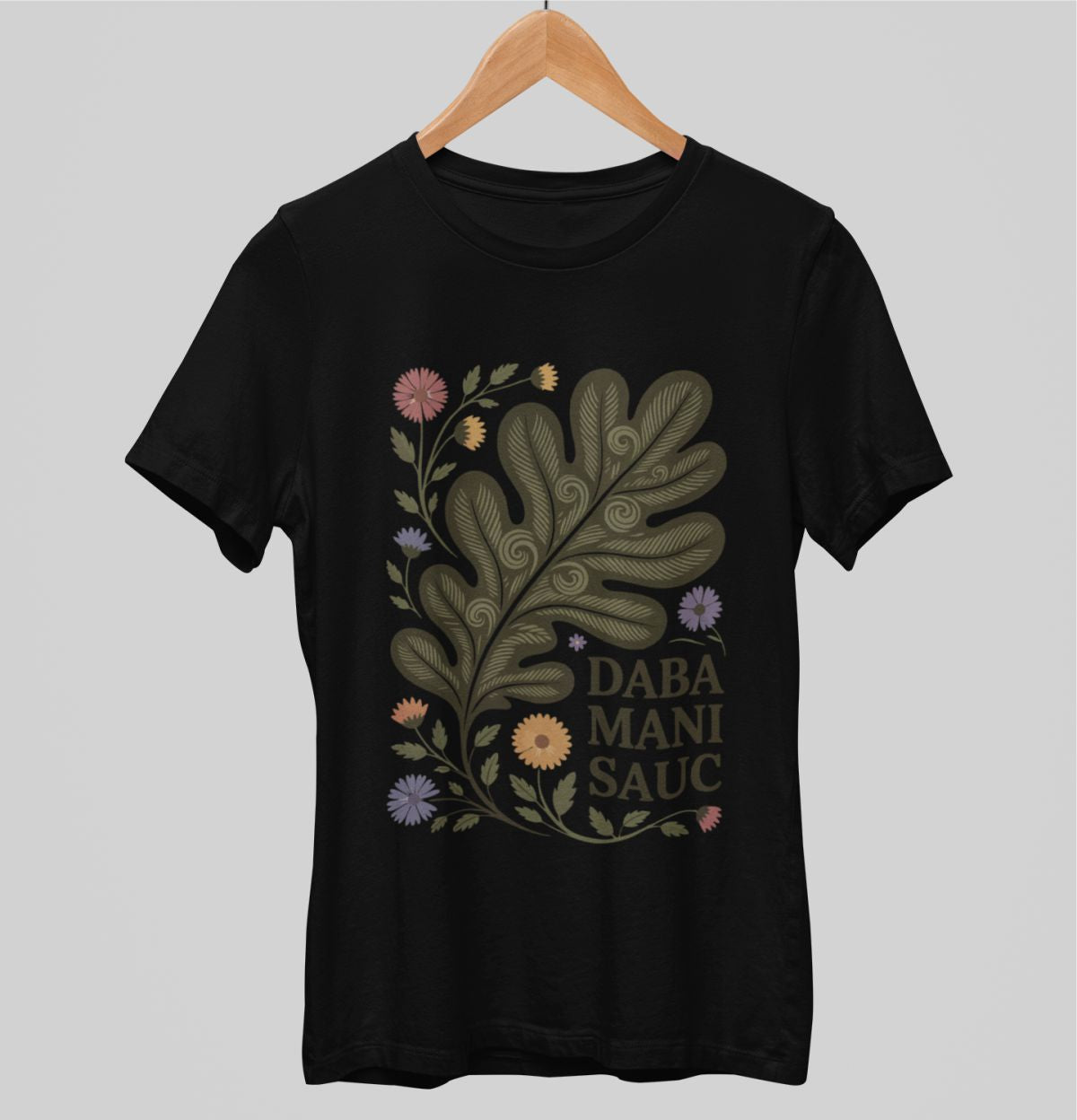 Melni unisex krekli "Daba mani sauc"