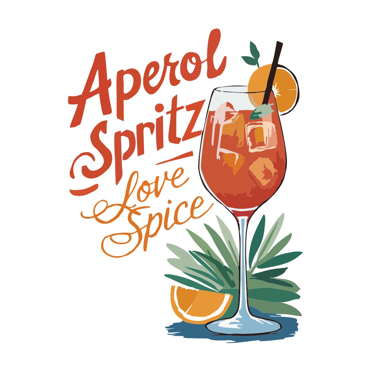 Vit UNISEX tröja “Aperol”