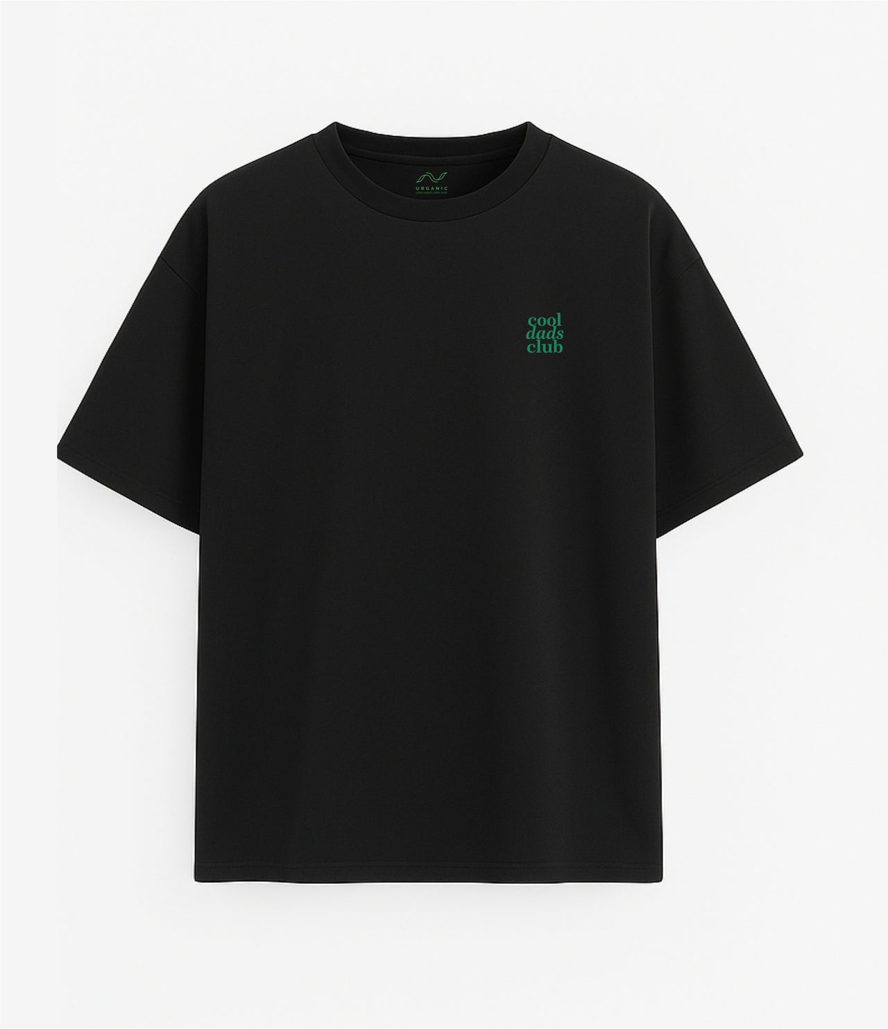 Oversized black T-shirt "Cool dads club"