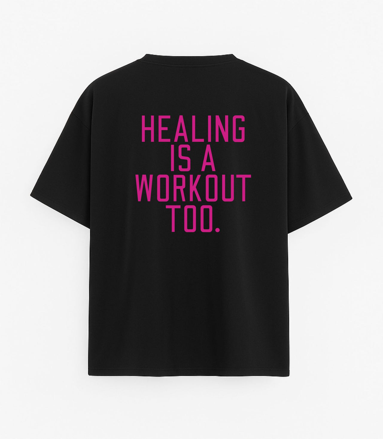 Oversized black T-shirt "Healing"