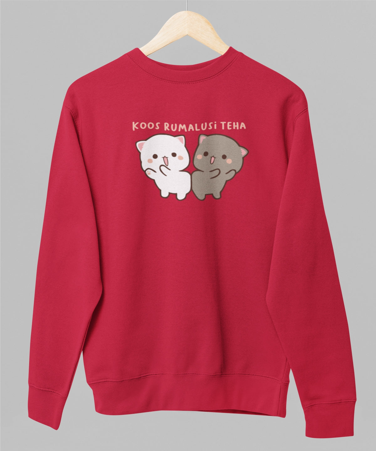 Punane unisex pusa "Koos rumalusi teha"