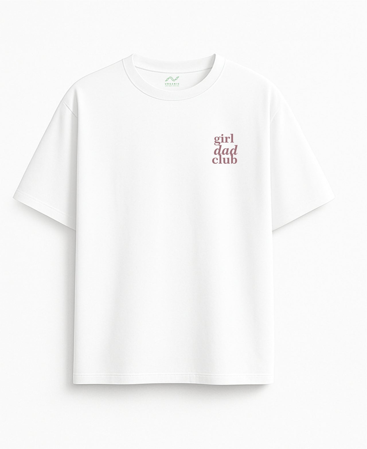 Oversized white T-shirt "Girl dad club"