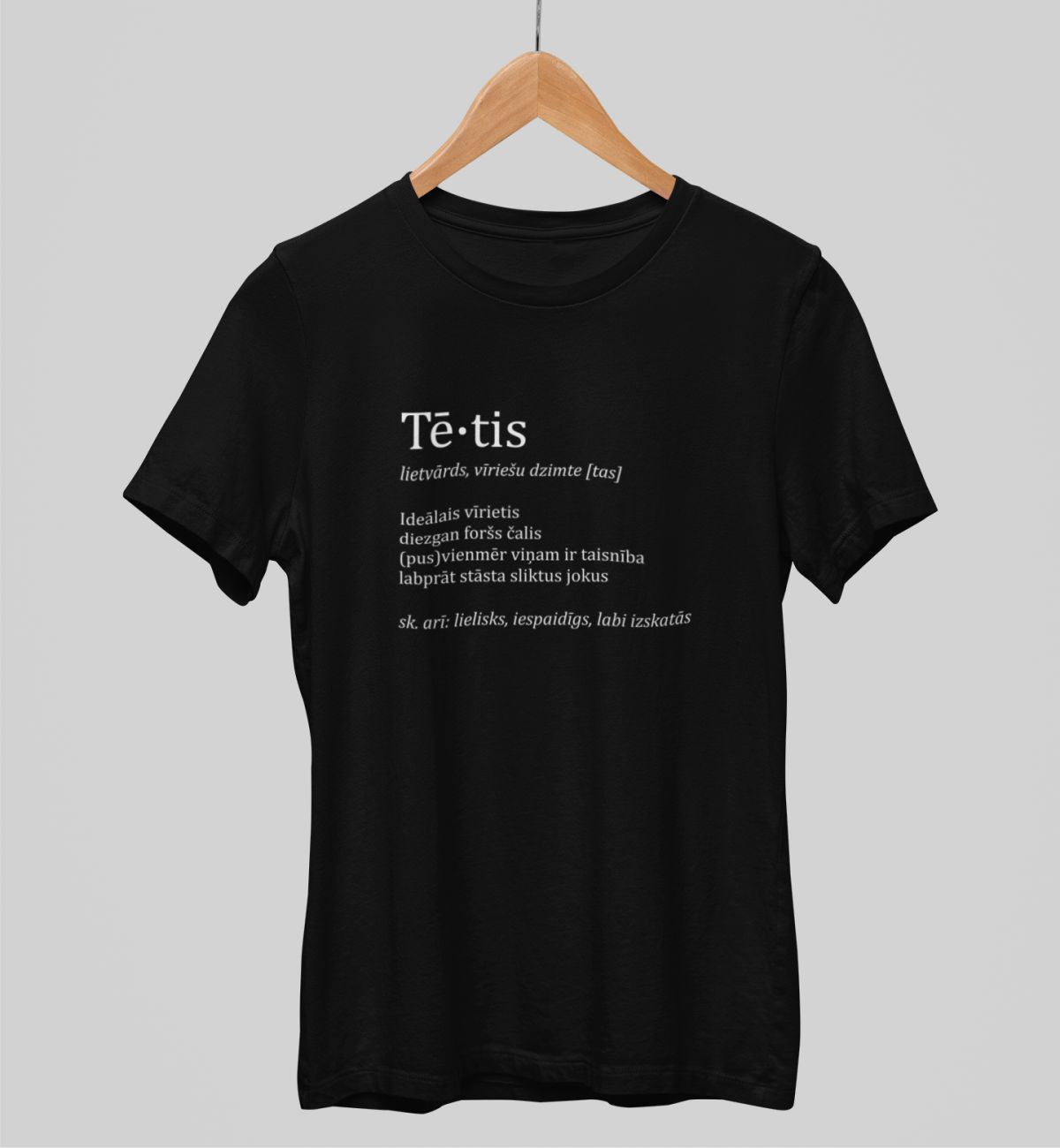 Melni unisex krekli "Tēta apraksts"