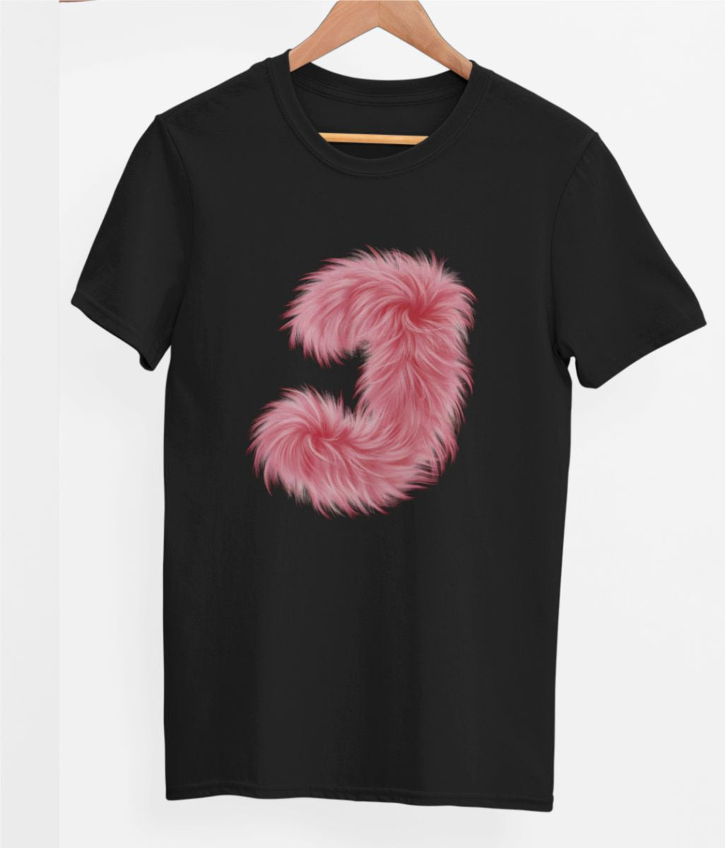 Svart UNISEX T-shirt “J Buchstabe”