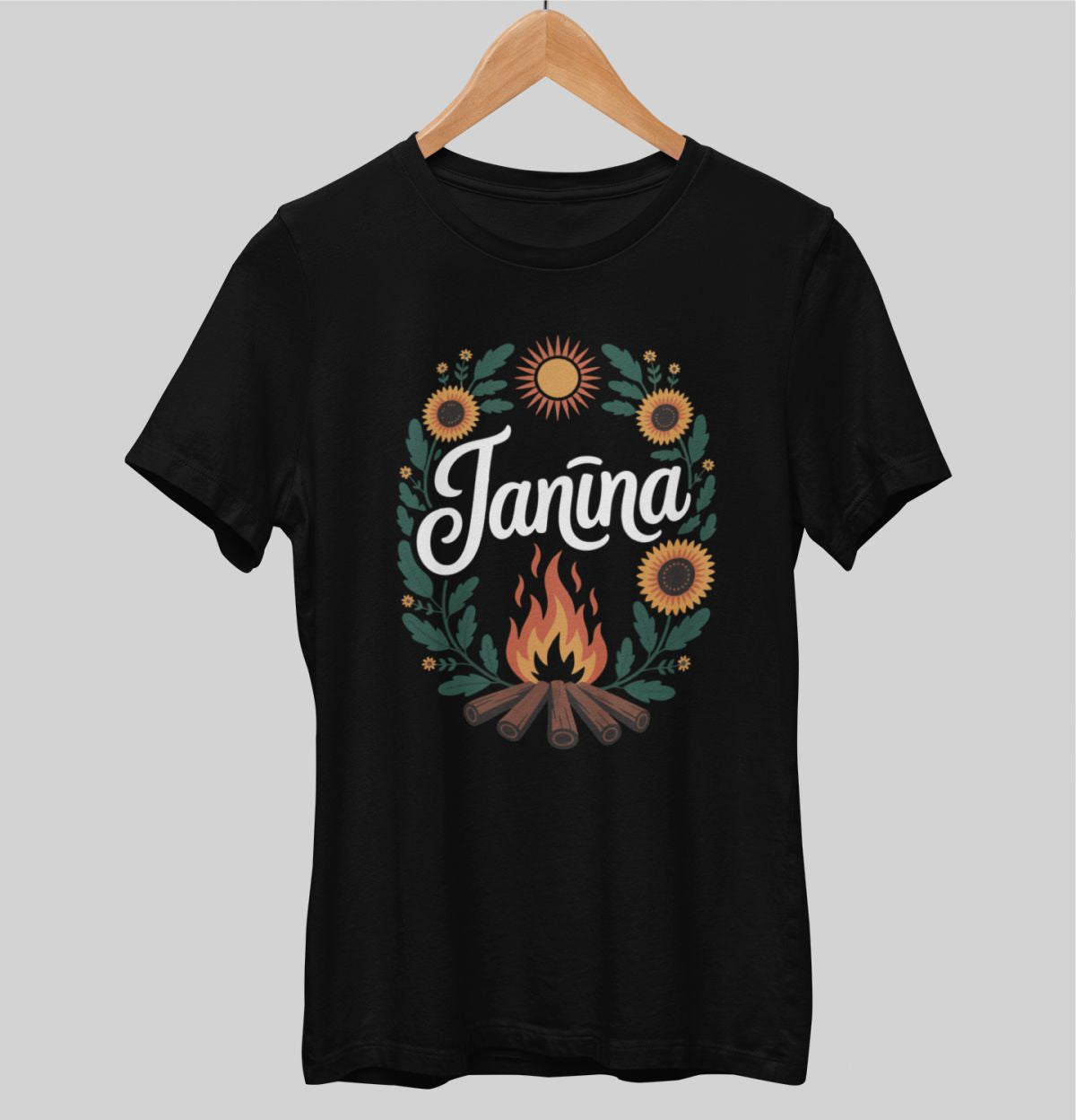 Melni unisex krekli "Janīna"