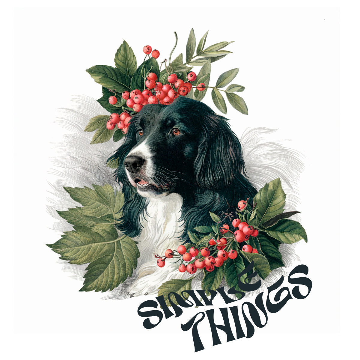 Vit UNISEX T-shirt med ryggtryck “Simple Things”