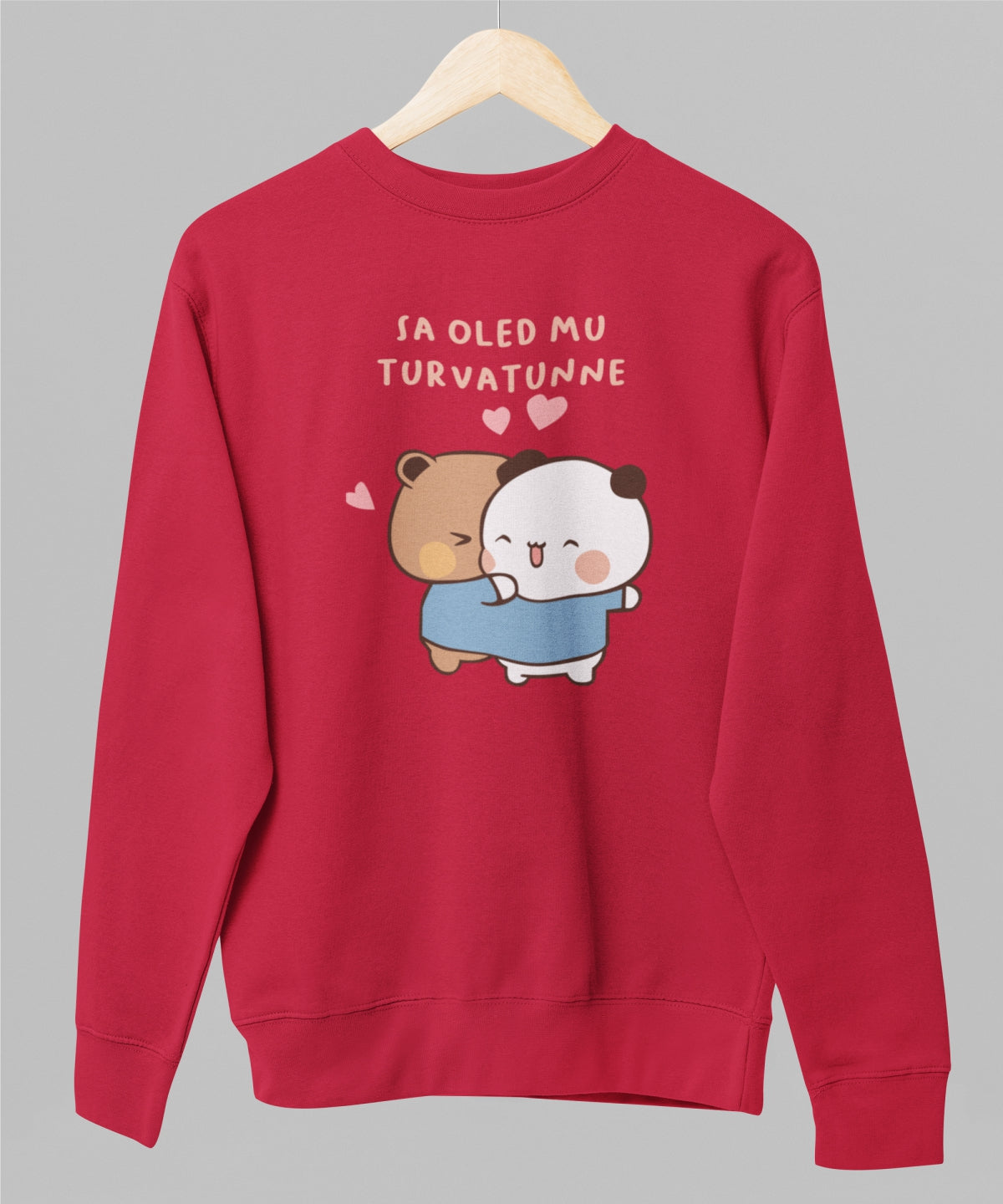 Punane unisex pusa "Sa oled mu turvatunne"