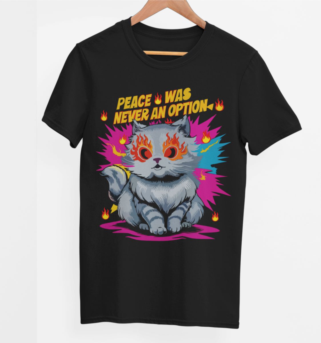 Svart UNISEX T-shirt ”Peace was never an option”