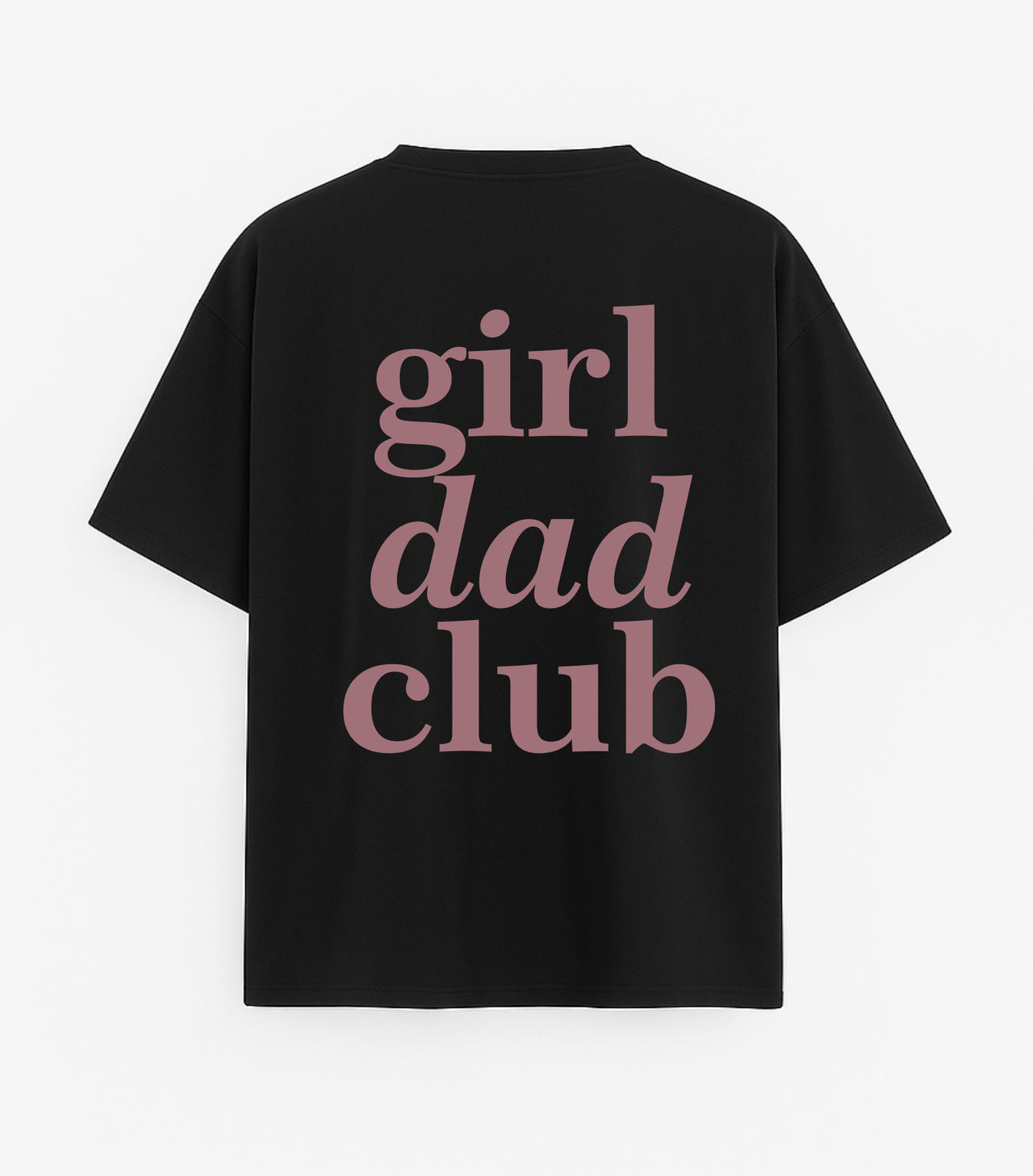 Oversized black T-shirt "Girl dad club"